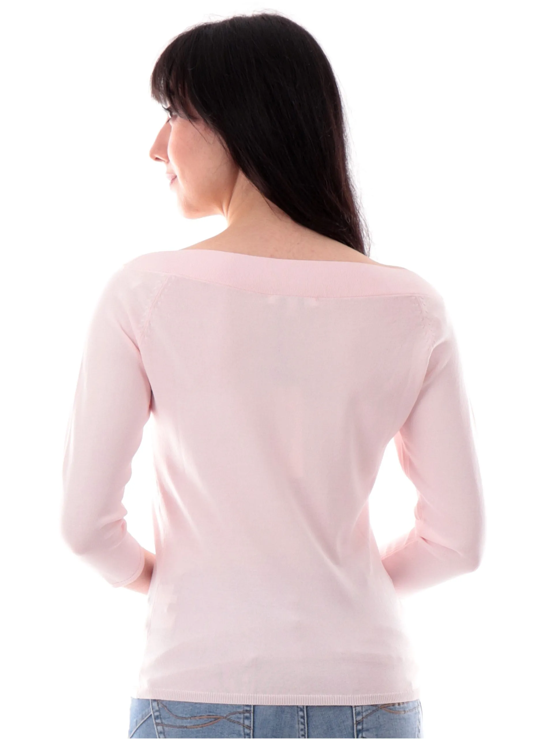 ANIS Maglie*Maglione spalle scoperte rosa da donna maniche tre quarti Shiffer 251W6021