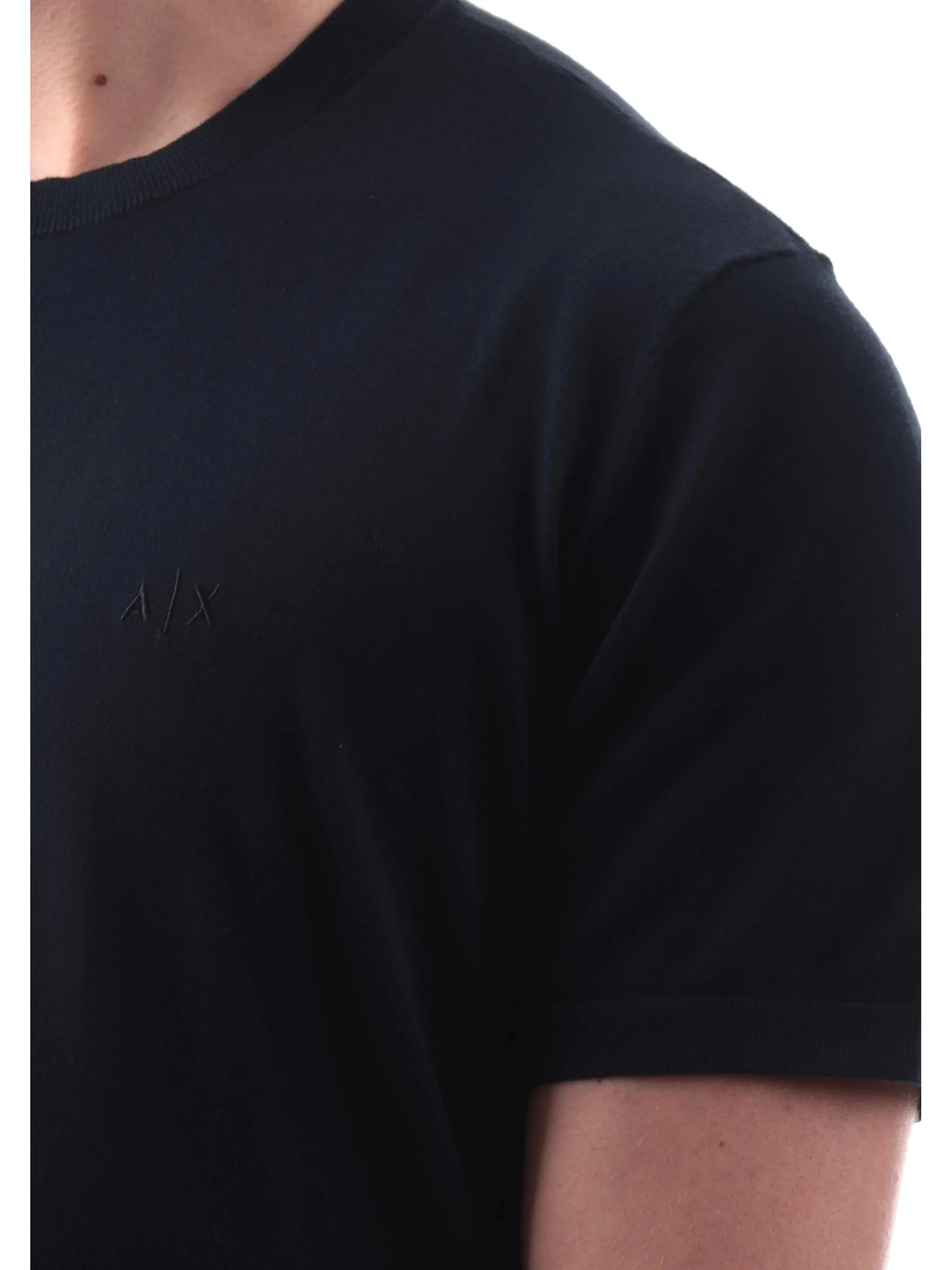 ARMANI EXCHANGE Maglie*Maglione AX maniche corte blu da uomo 8NZM5CZM3JZ