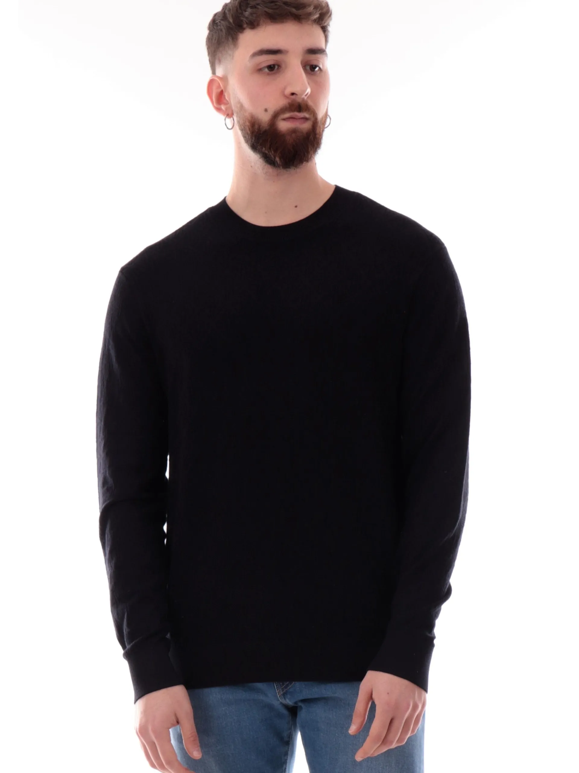 ARMANI EXCHANGE Maglie*Maglione AX nero da uomo logo all over XM000176AF10454