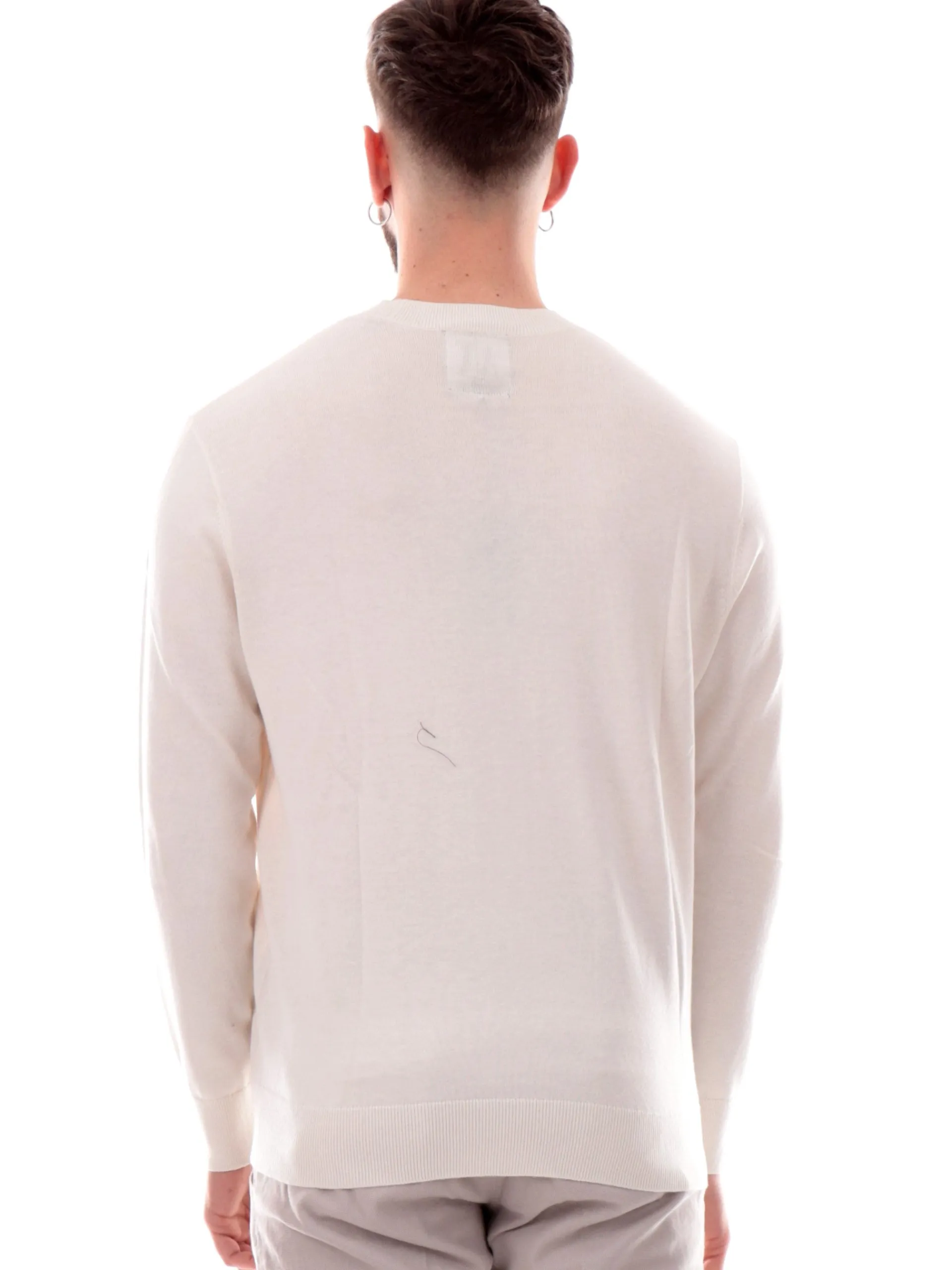 ARMANI EXCHANGE Maglie*Maglione AX bianco da uomo logo AX ricamato XM000338AF12291