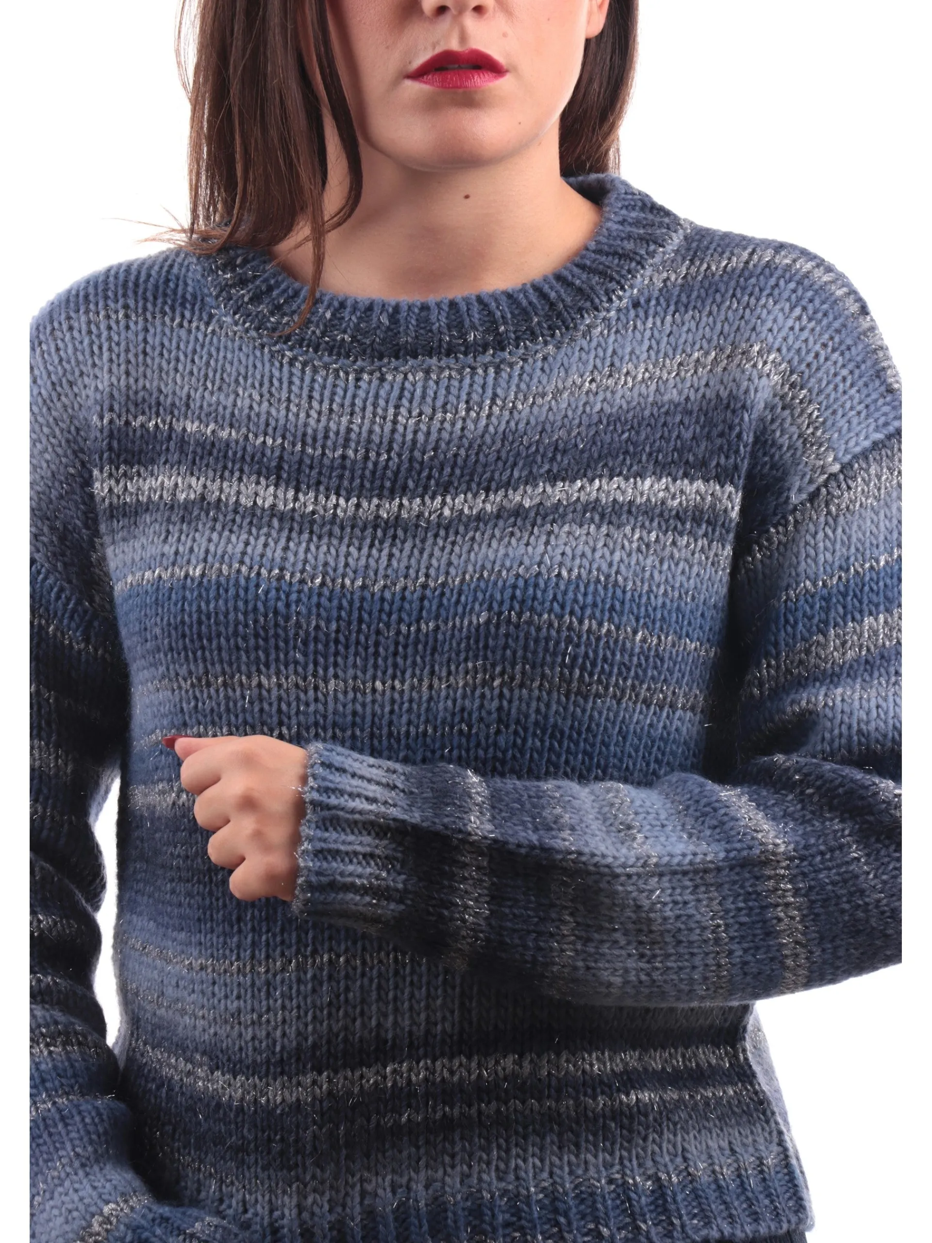 EMME MARELLA Maglie*Maglione blu a righe da donna SCOLI