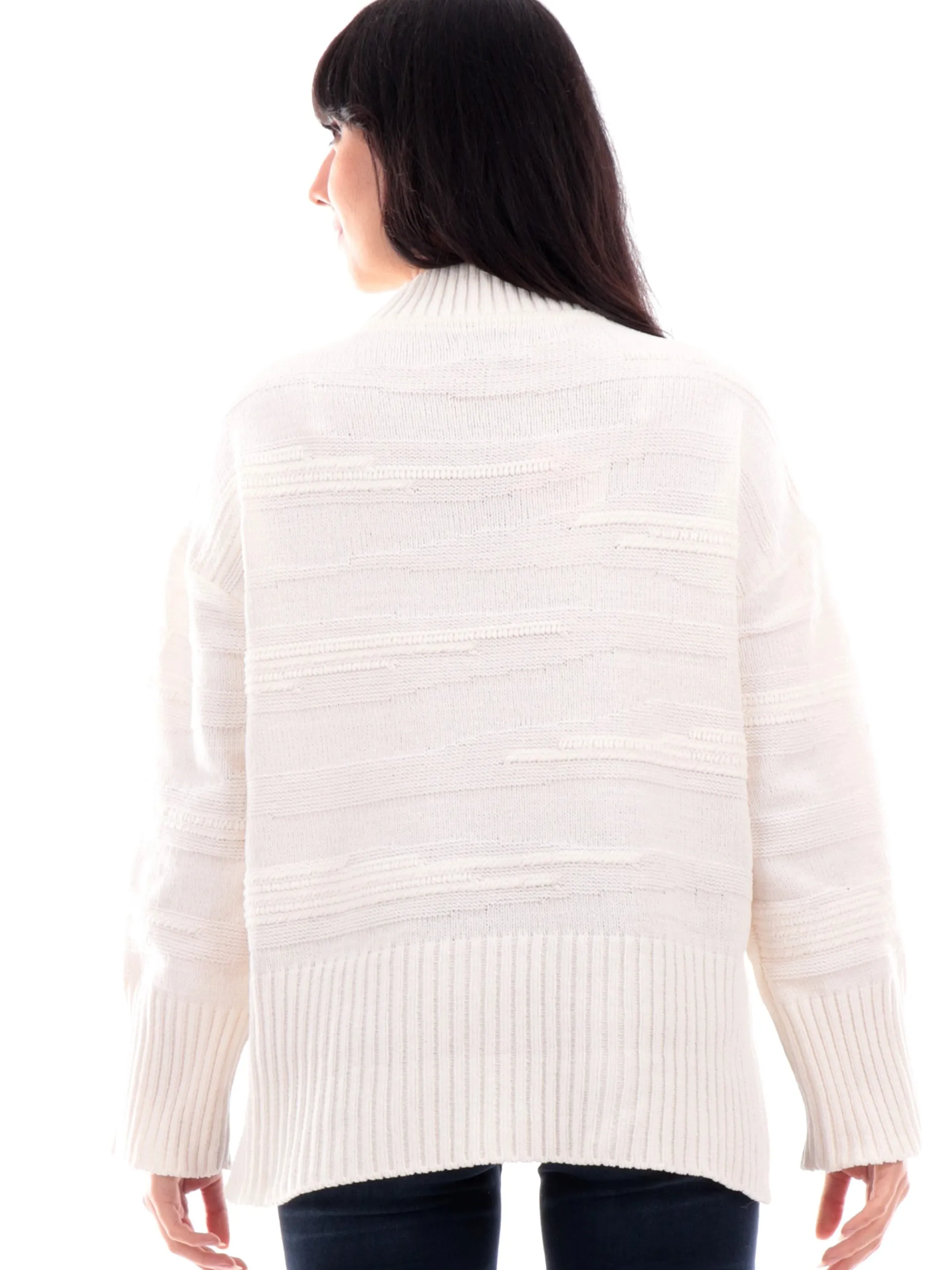 ONLY Maglie*Maglione collo alto bianco da donna vestibilità morbida 15324514