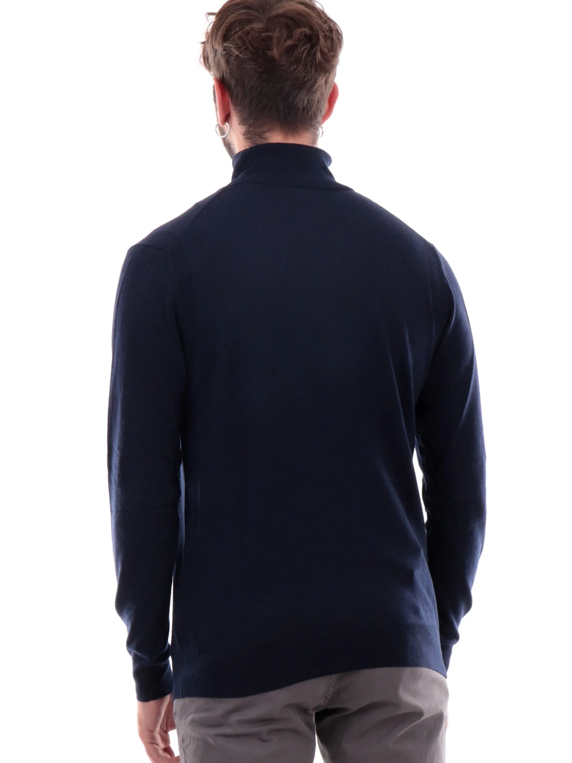 GUESS Maglie*Maglione dolcevita blu da uomo Ebenezer M4BR05Z3H82