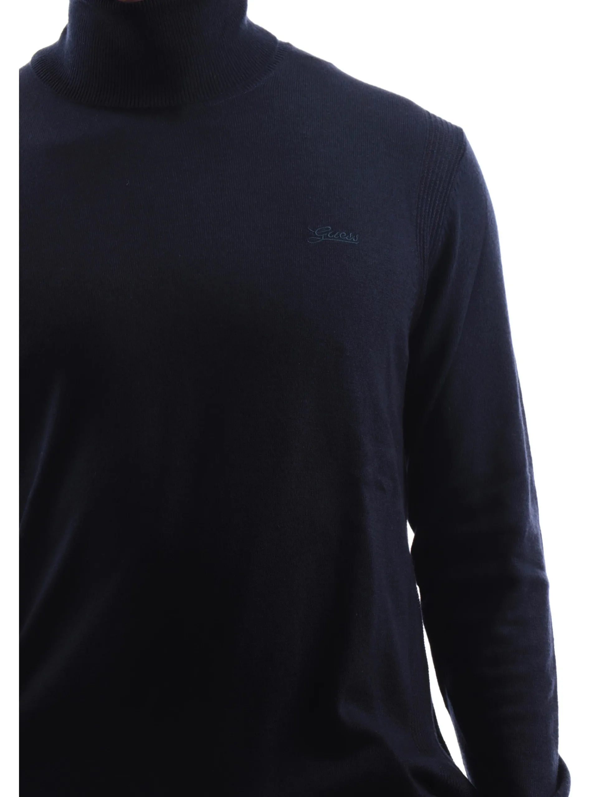 GUESS Maglie*Maglione dolcevita blu da uomo Ebenezer M4BR05Z3H82