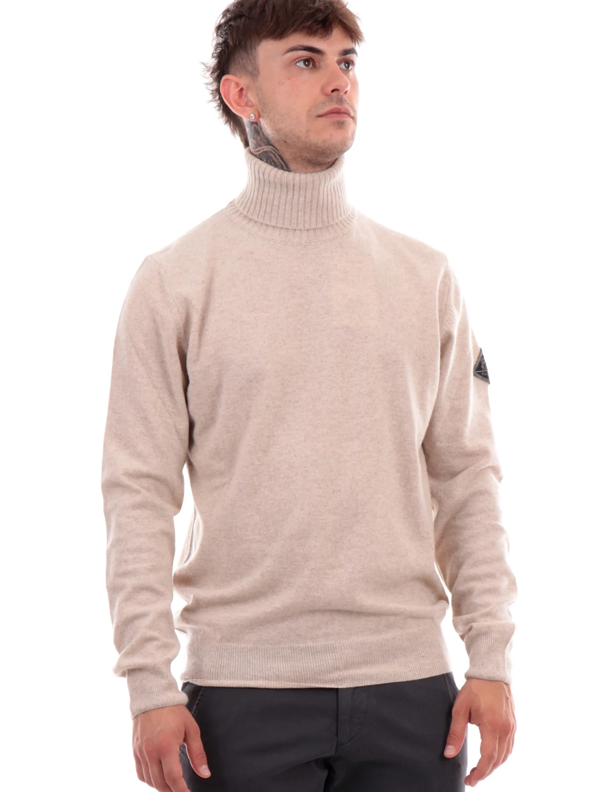 ROYROGERS Maglie*Maglione dolcevita Roy Rogers beige da uomo RU505CC53XXXX