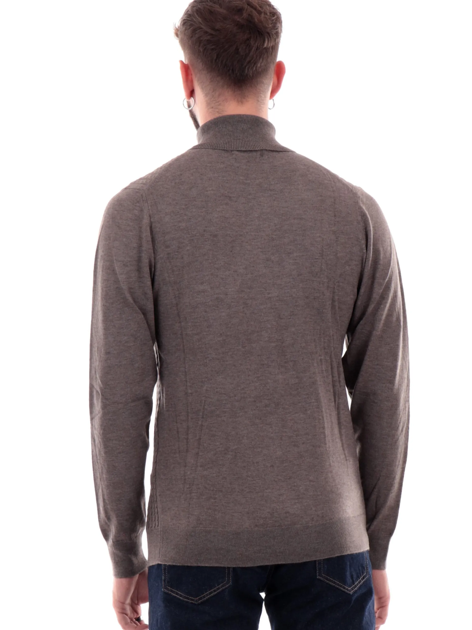 YES ZEE Maglie*Maglione dolcevita grigio da uomo M813ZS000