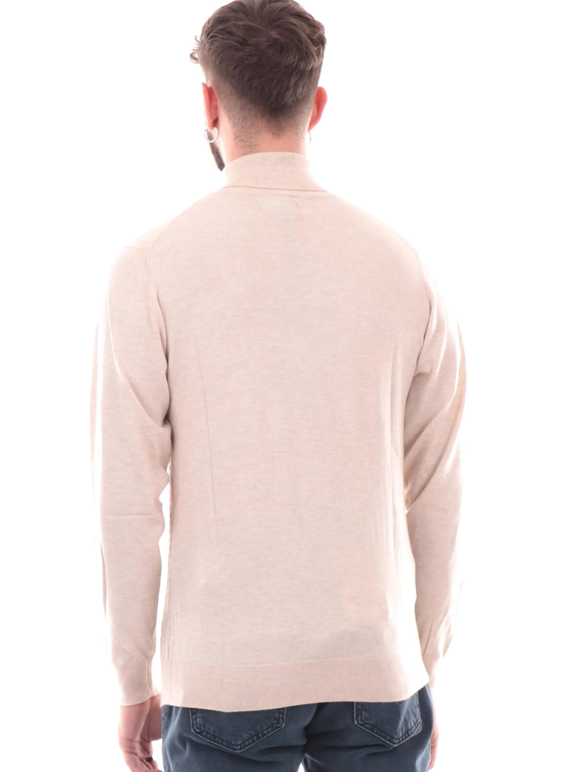 YES ZEE Maglie*Maglione dolcevita beige da uomo M813ZS000