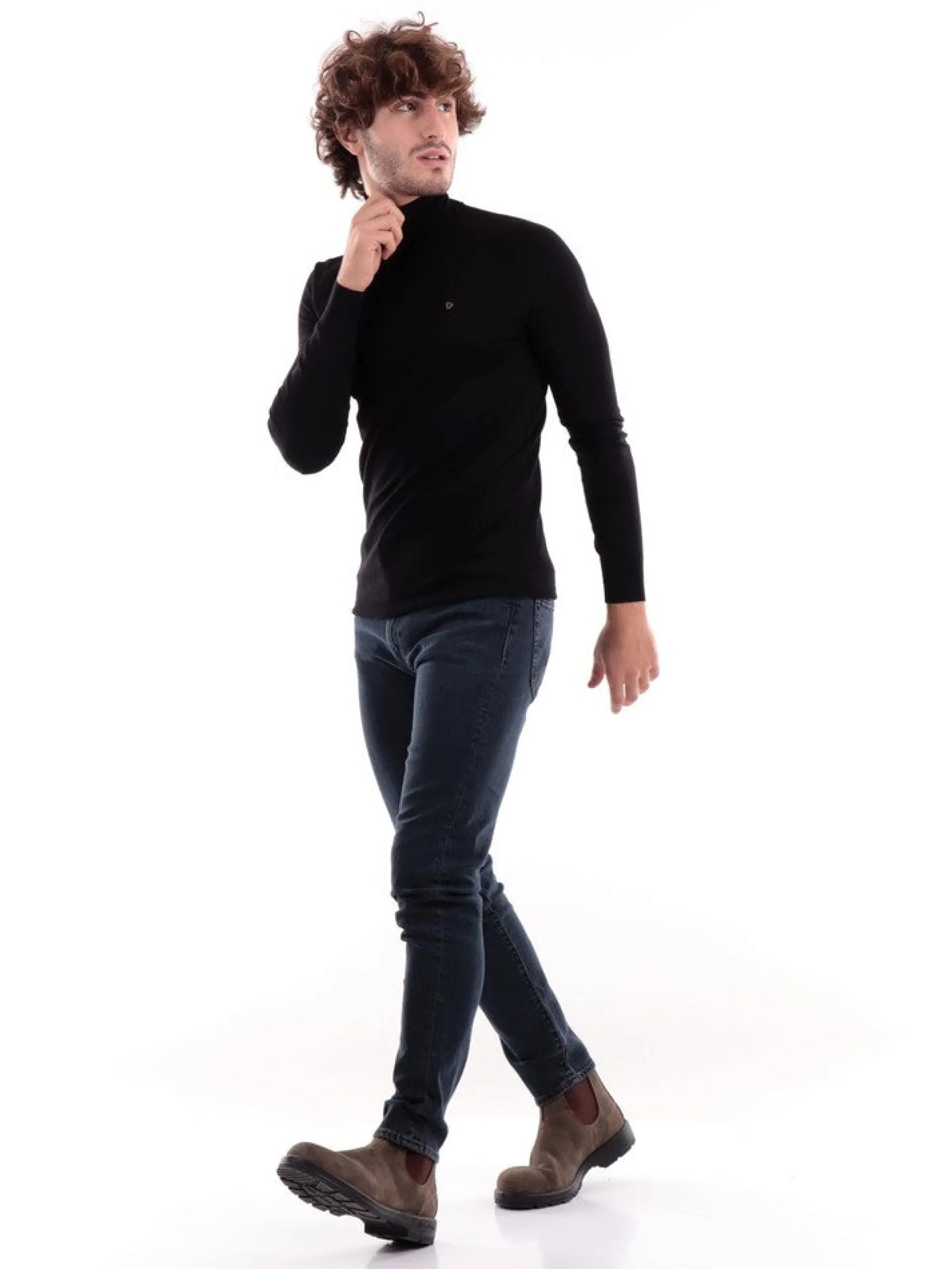 FIFTY FOUR Maglie*Maglione nero da uomo KIWISPB84