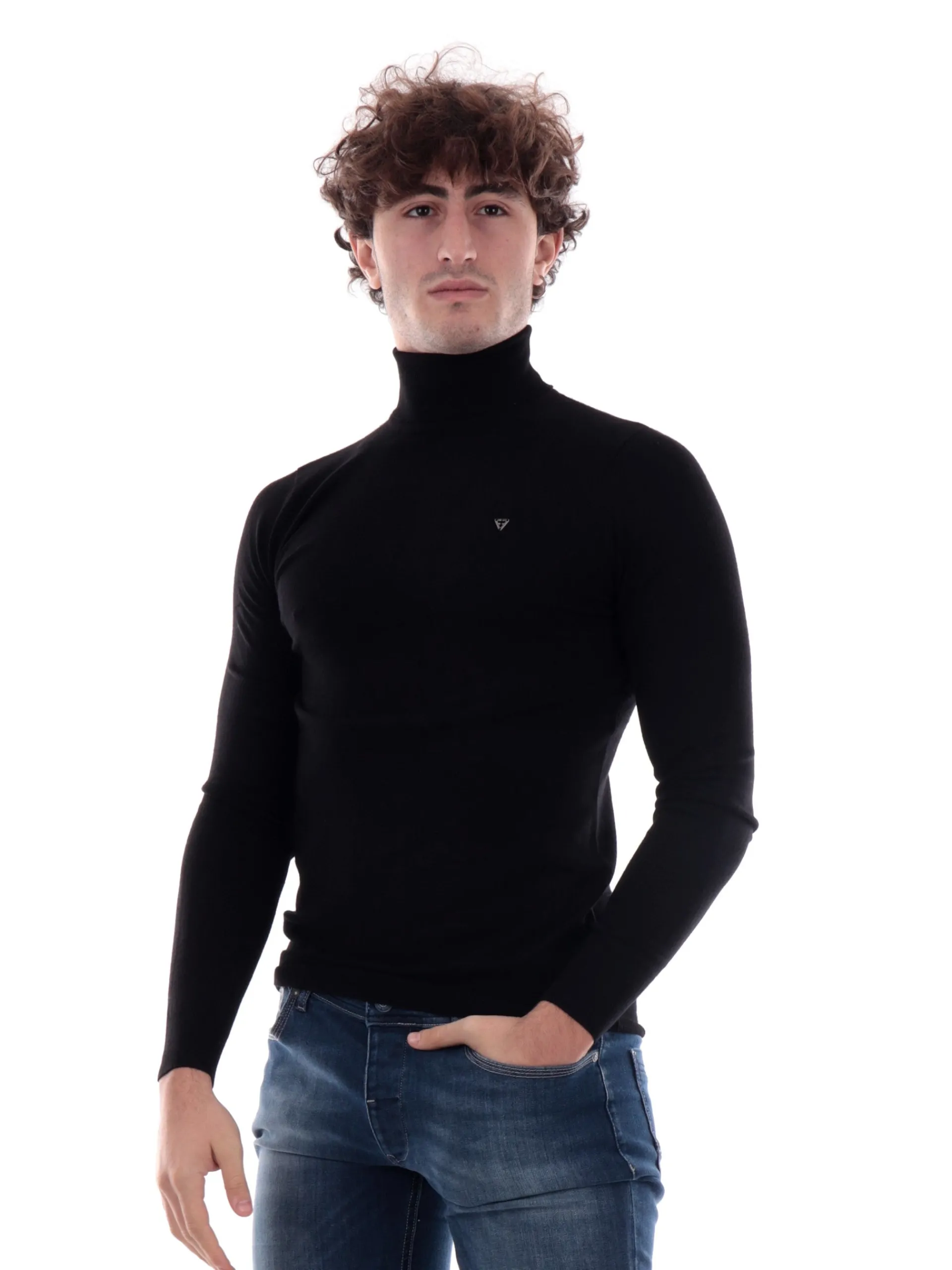FIFTY FOUR Maglie*Maglione nero da uomo KIWISPB84