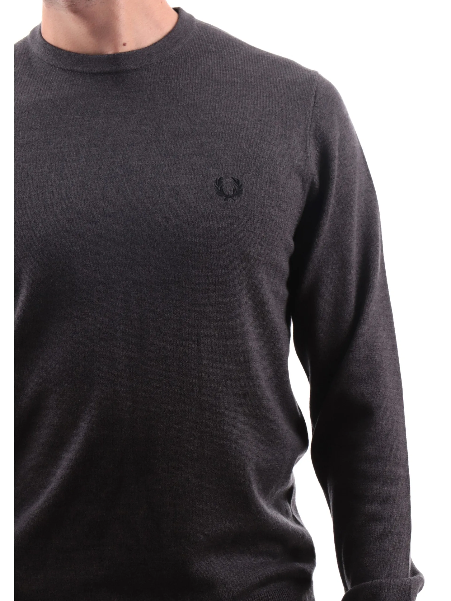 FRED PERRY Maglie*Maglione grigio da uomo Classic Crew Neck Jumper K9601