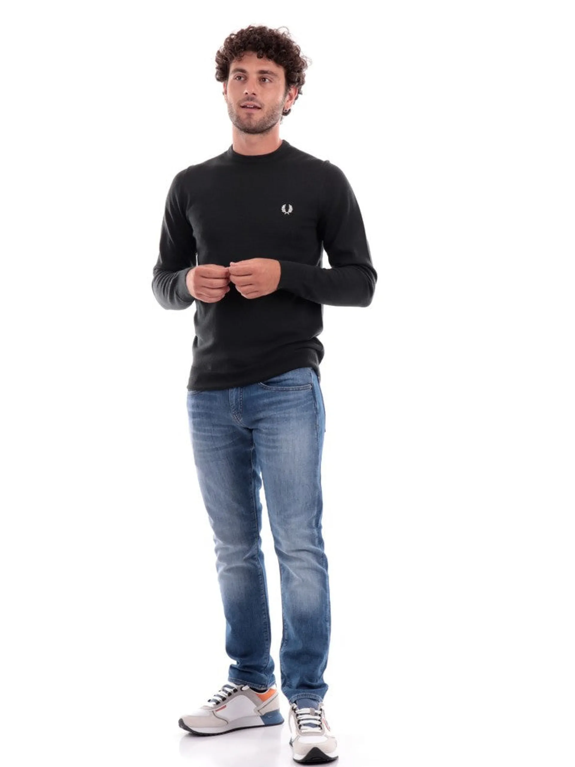 FRED PERRY Maglie*Maglione verde da uomo K9601
