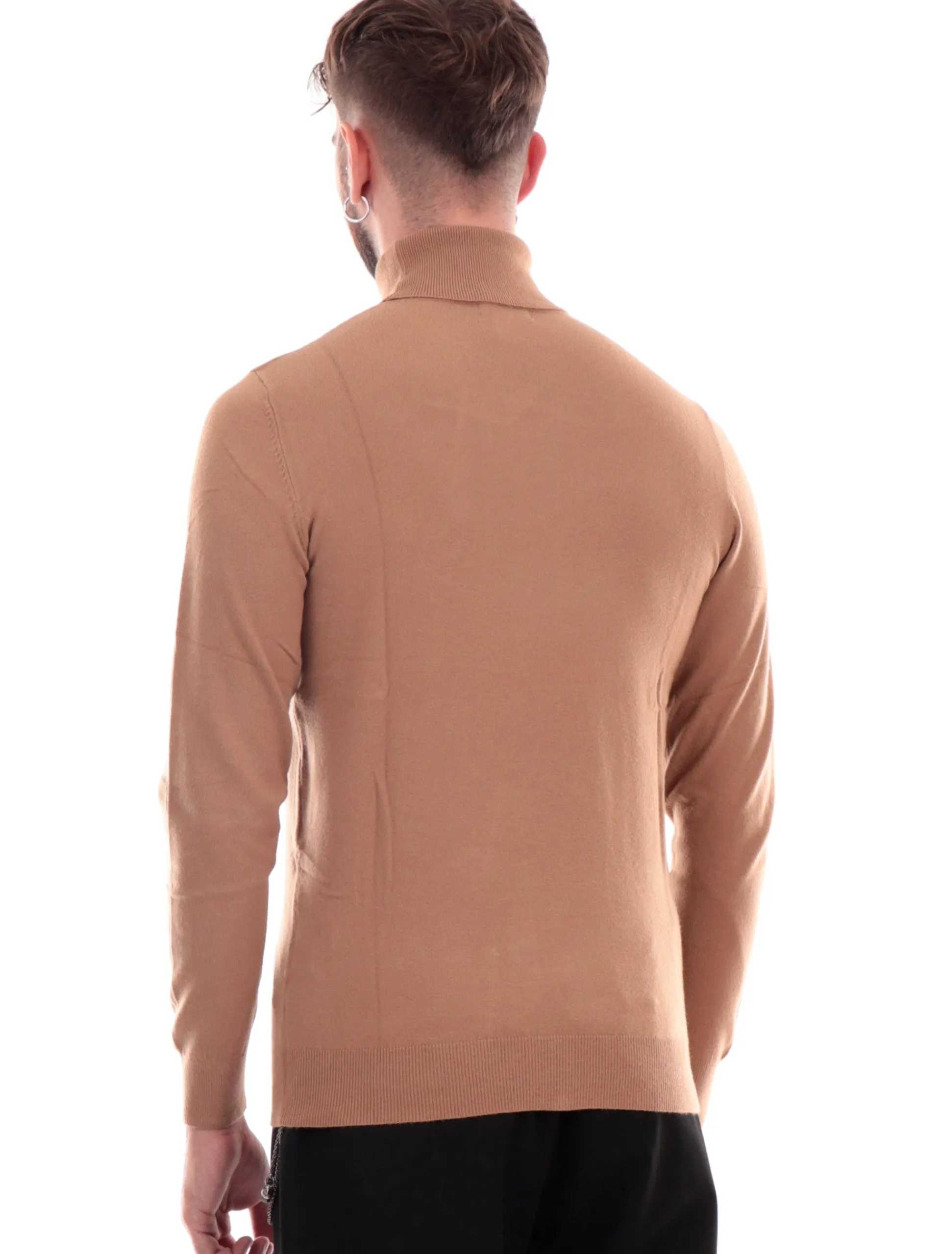 GIANNI LUPO Maglie*Maglione Collo Alto Marrone da Uomo GL33500F24