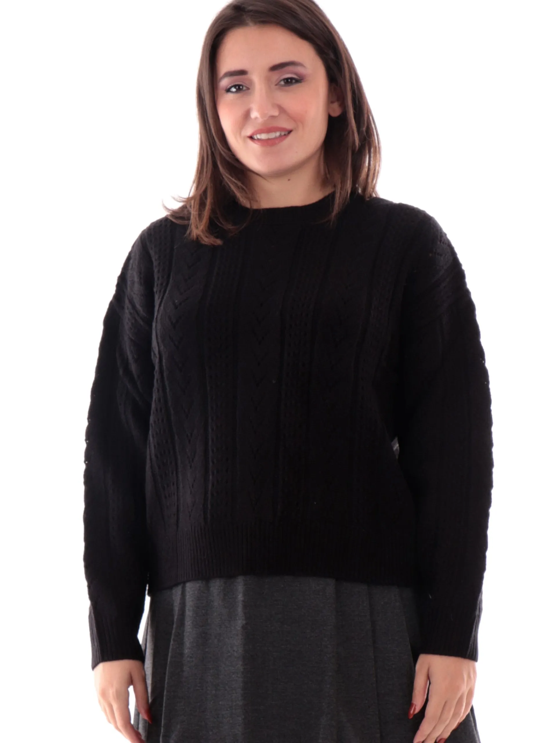 TIFFOSI Maglie*Maglione girocollo nero da donna Tareja 10056359