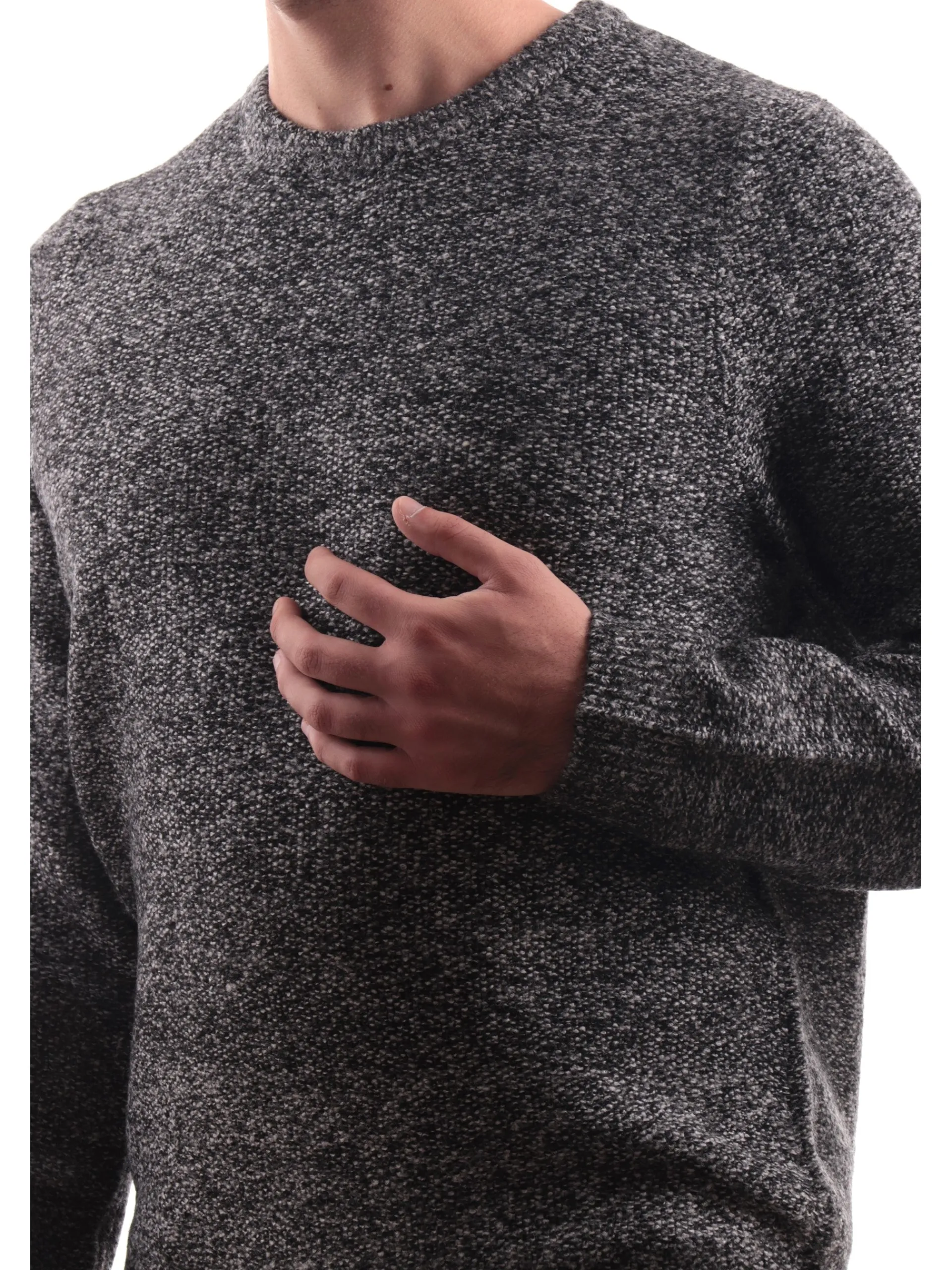 GUESS Maglie*Maglione grigio da uomo girocollo Marled M4BR51Z3JF0