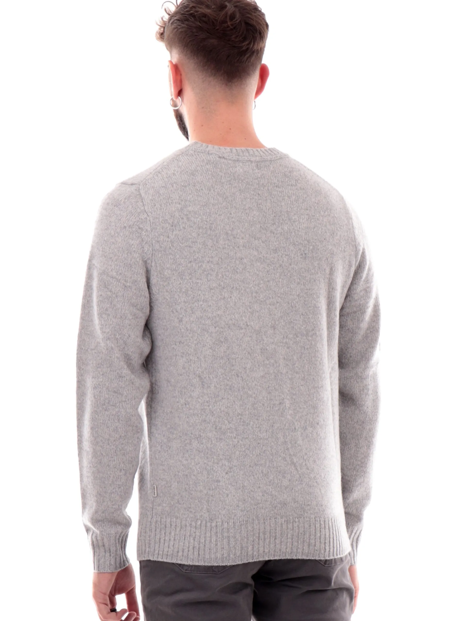 IMPURE Maglie*Maglione Grigio da uomo Round Neck mouline DUKEWN7C17