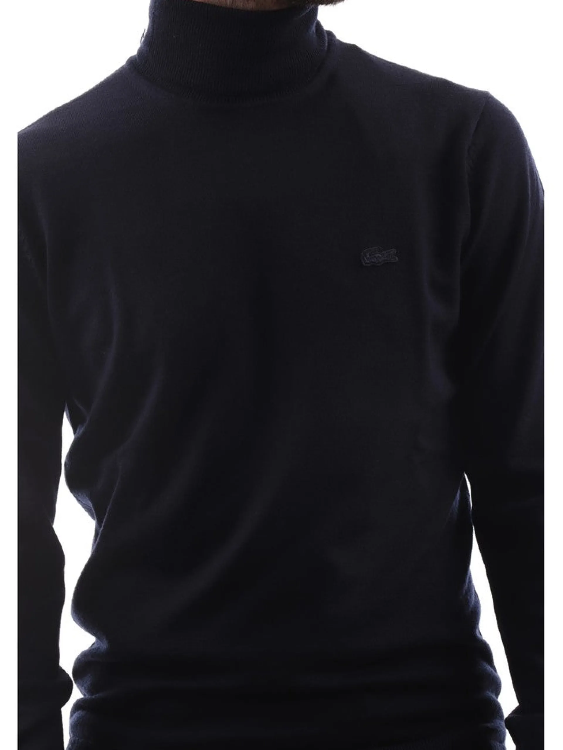 LACOSTE Maglie*Maglione blu da uomo a collo alto AH1959
