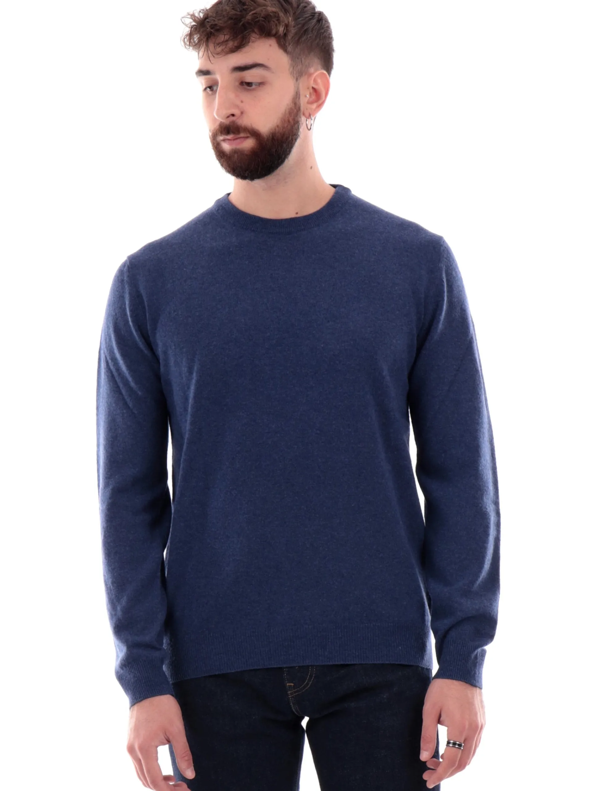 WOOLRICH Maglie*Maglione blu da uomo in lana 0278MRUF0469