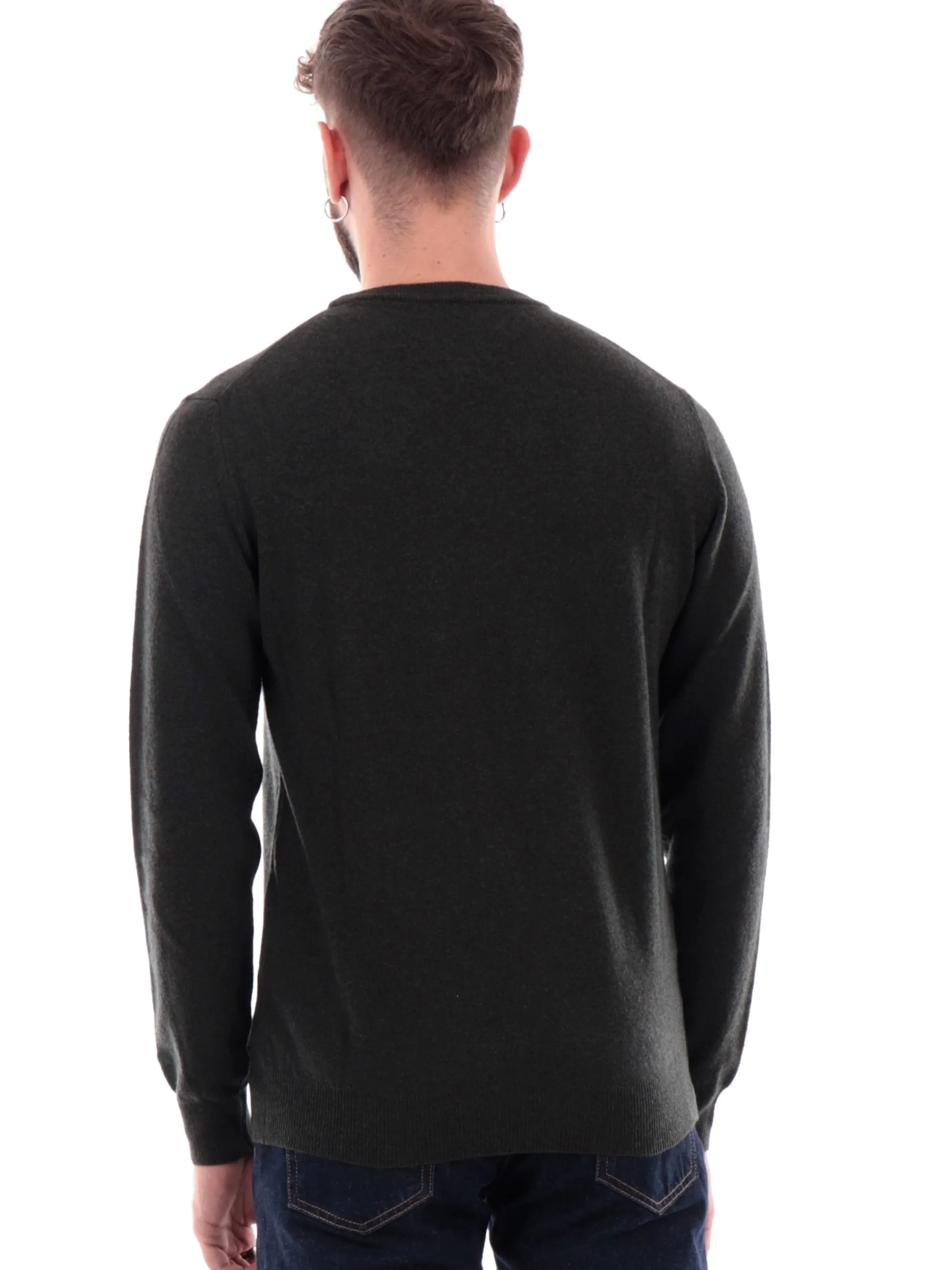 WOOLRICH Maglie*Maglione verde da uomo in lana 0278MRUF0469