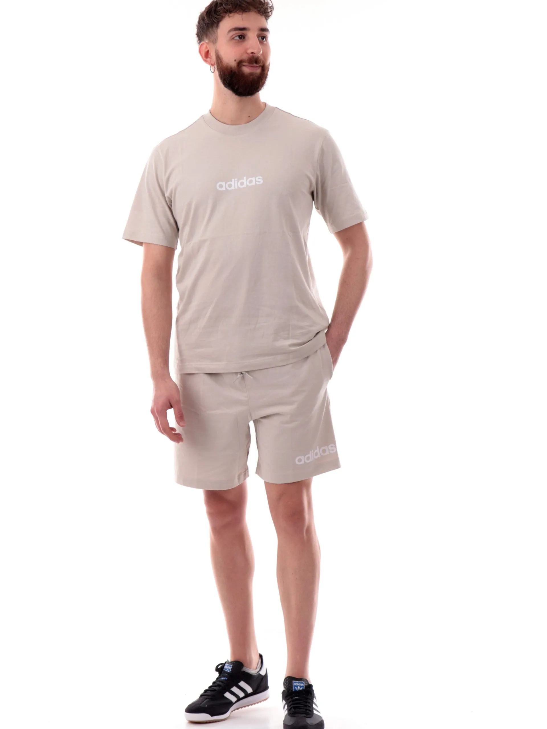ADIDAS EQUIPMENT Bermuda*Pantaloncini Adidas beige da uomo logo Adidas bianco JC9346