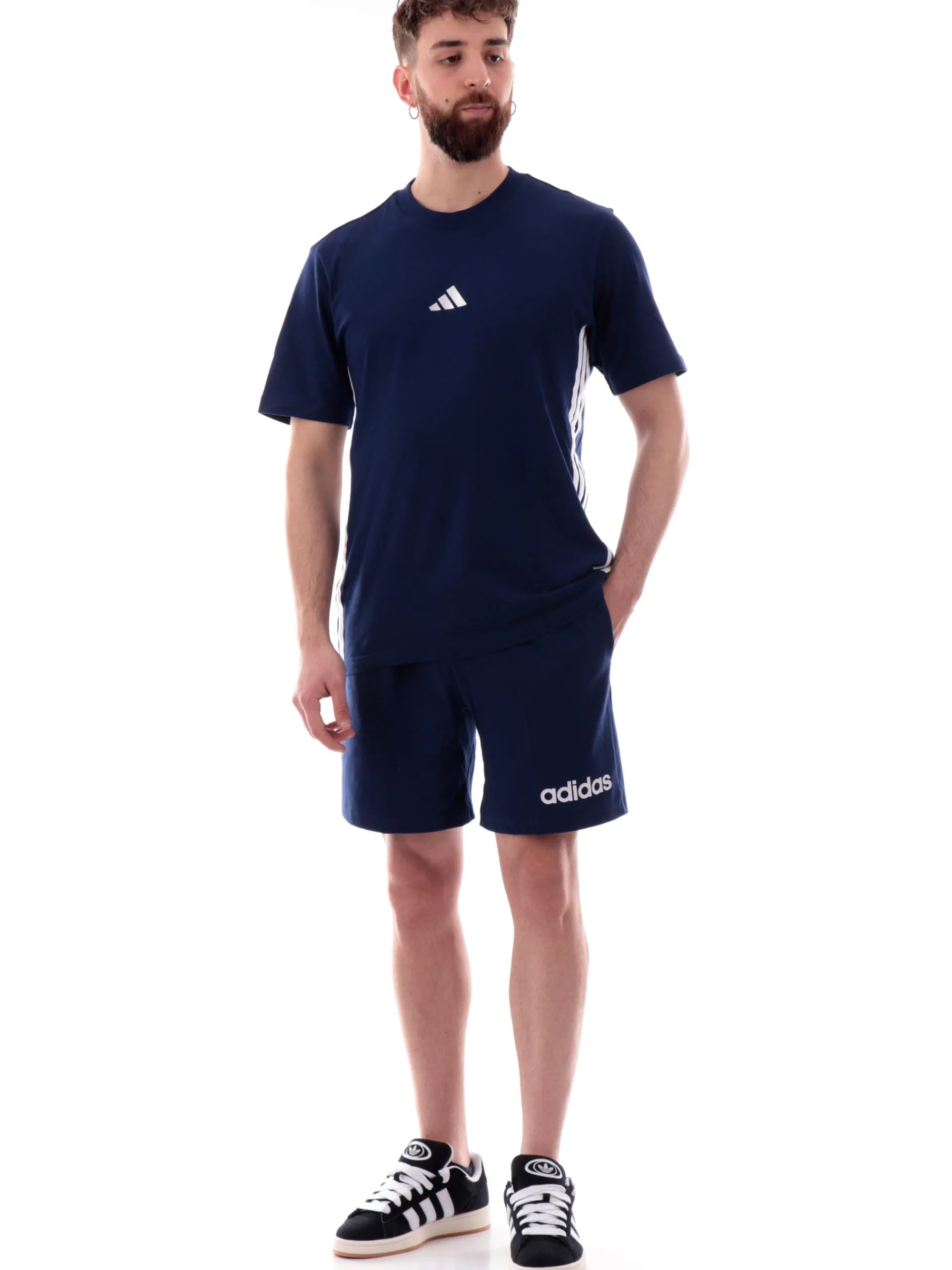 ADIDAS EQUIPMENT Bermuda*Pantaloncini Adidas blu da uomo logo Adidas bianco JE9013