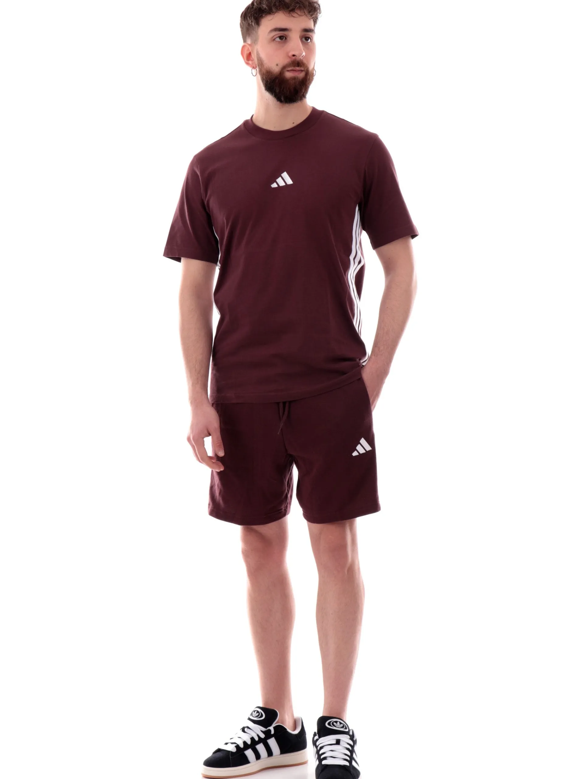 ADIDAS EQUIPMENT Bermuda*Pantaloncini Adidas bordeuax 3Stripes da uomo JE6418