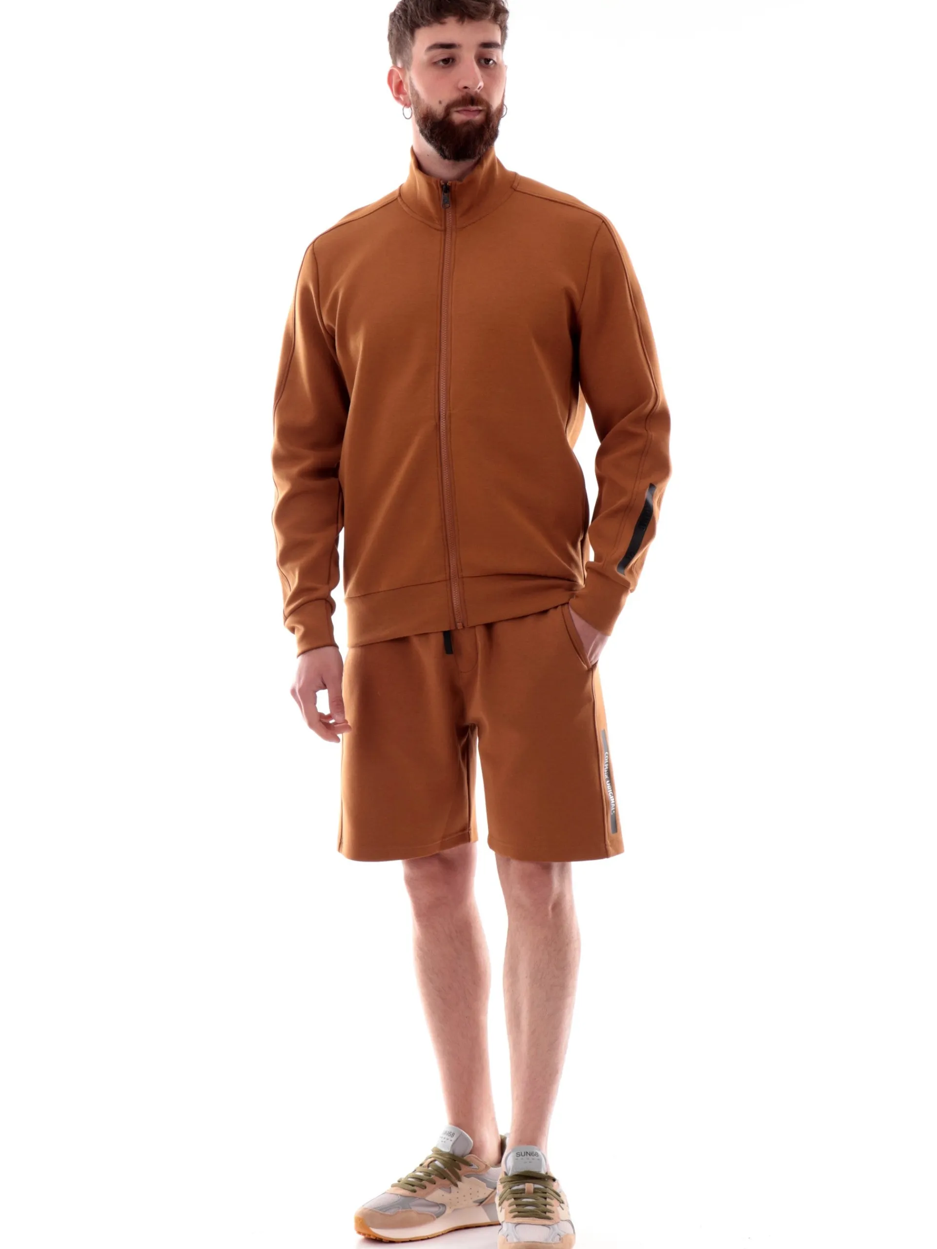 COLMAR Bermuda*Pantaloncini marroni da uomo logo stampato 61913YV