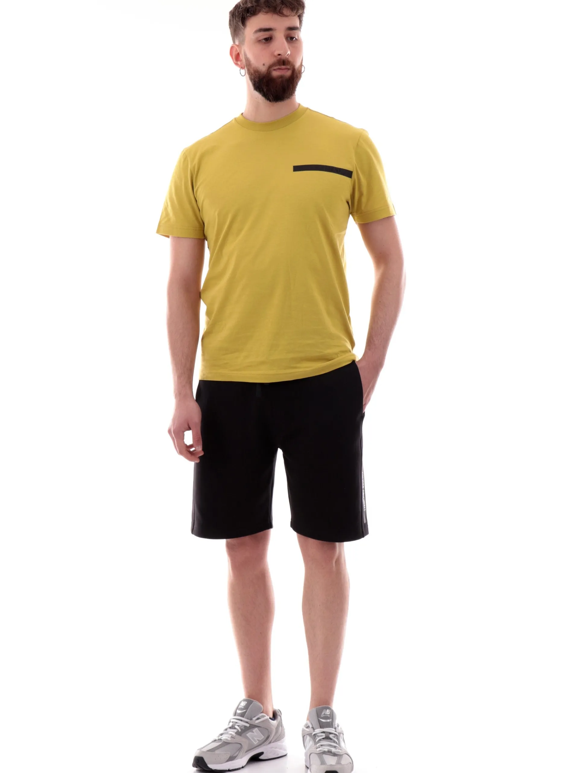 COLMAR Bermuda*Pantaloncini neri da uomo logo stampato 61913YV