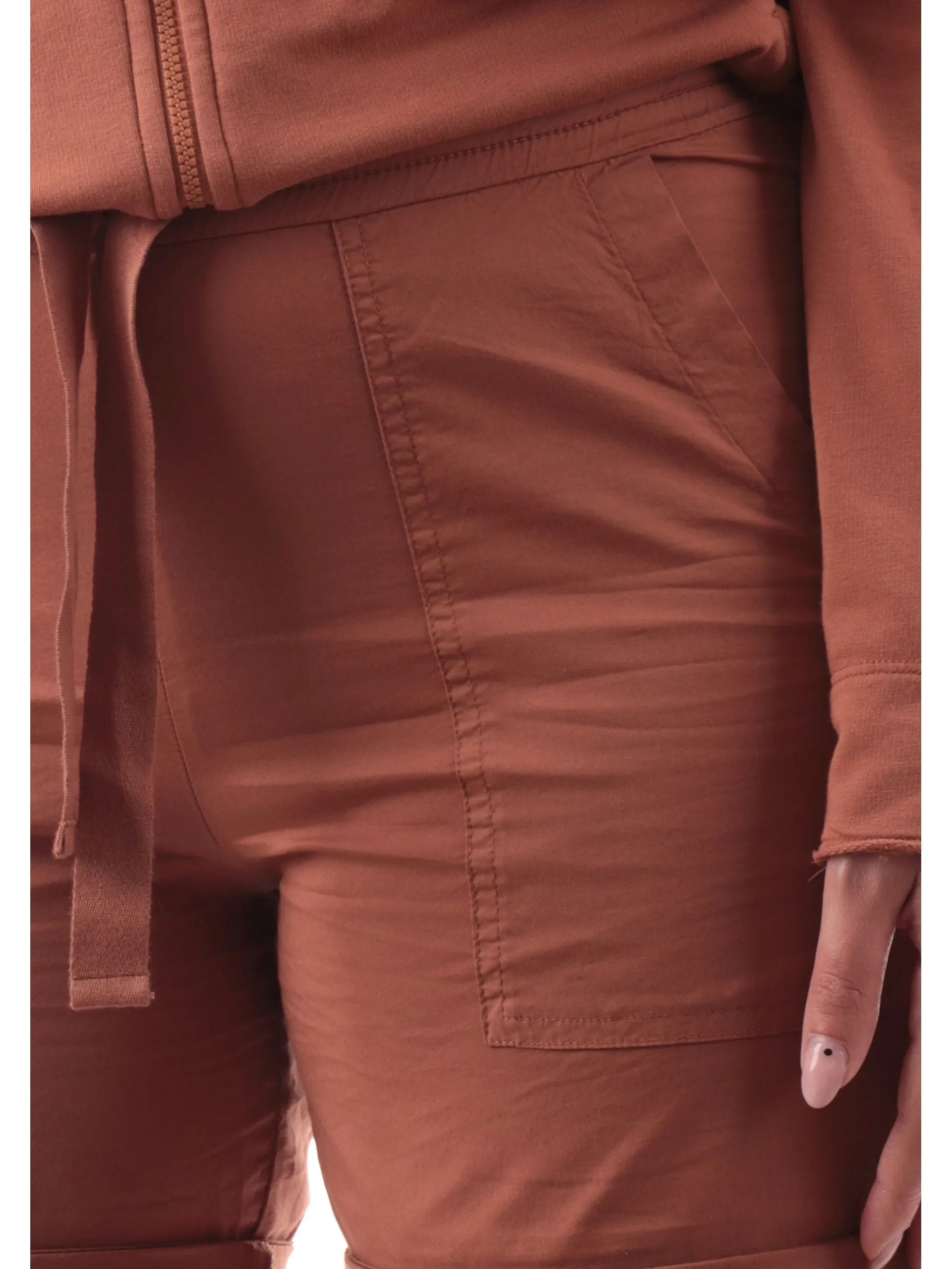 DEHA Shorts*Pantaloncini marroni da donna in popeline A00648