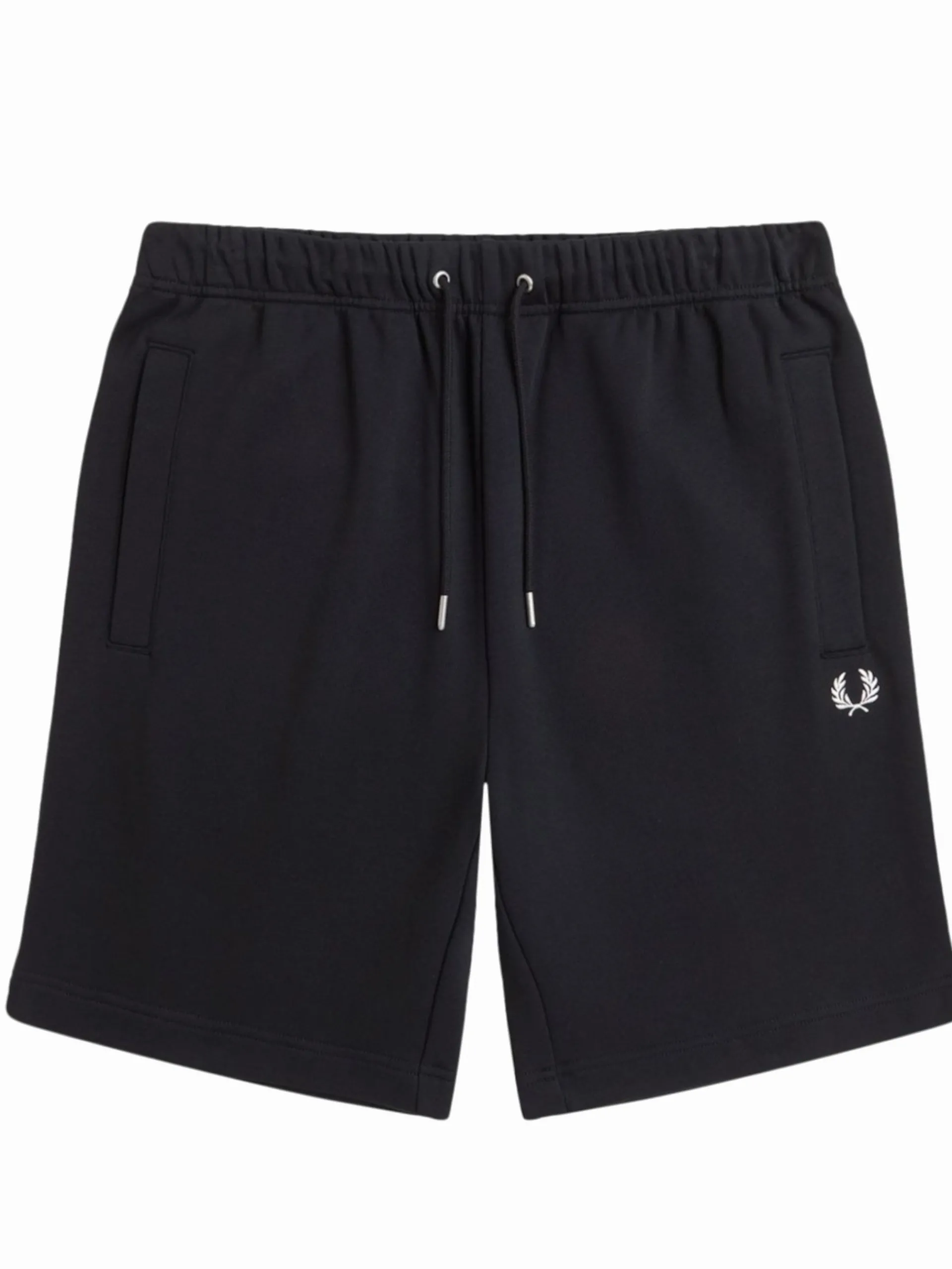 FRED PERRY Bermuda*Pantaloncini neri da uomo con logo ricamato Sweat S8505