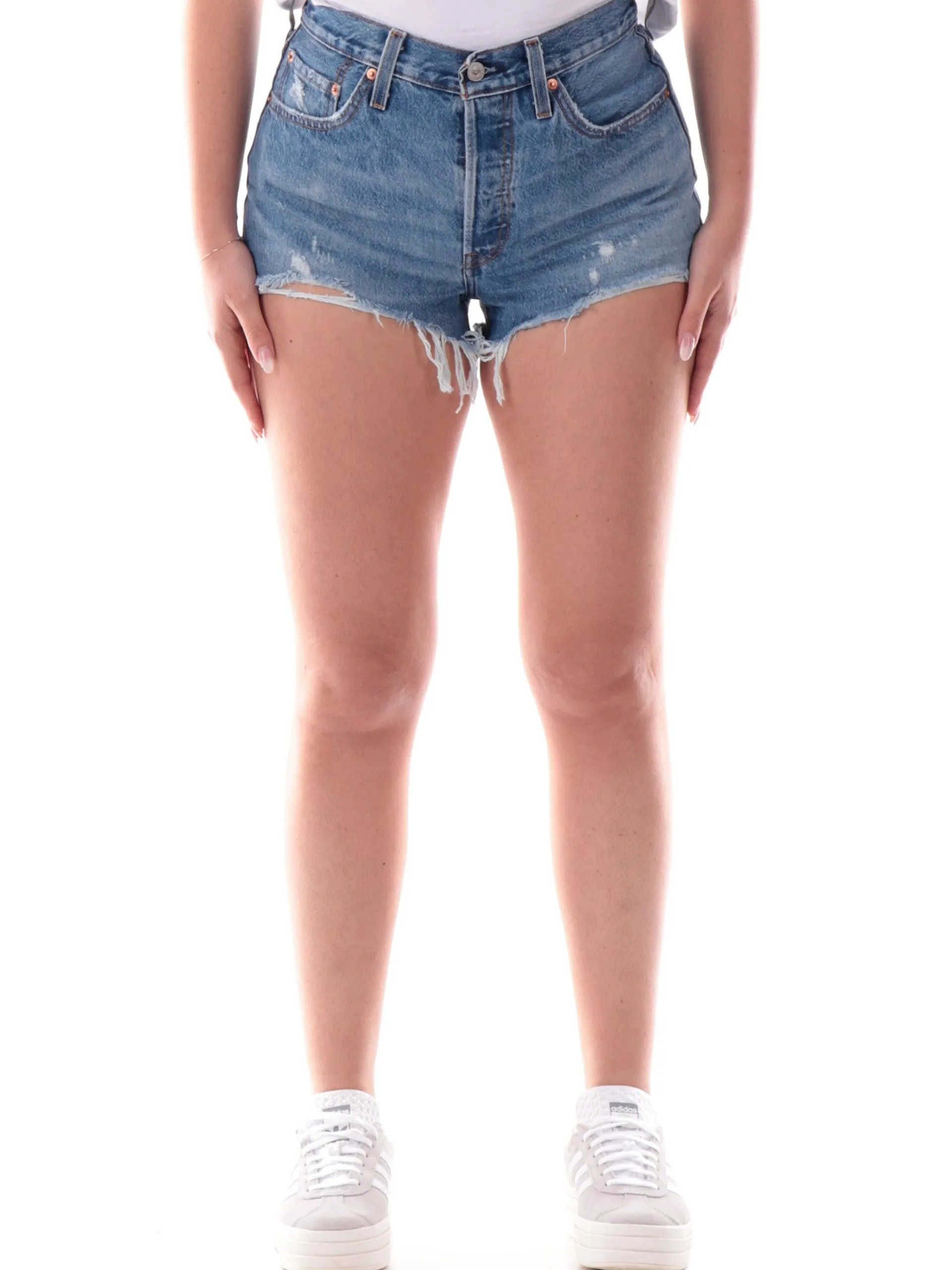 LEVIS Shorts*Pantaloncini jeans 501 Original blu da donna 5632700