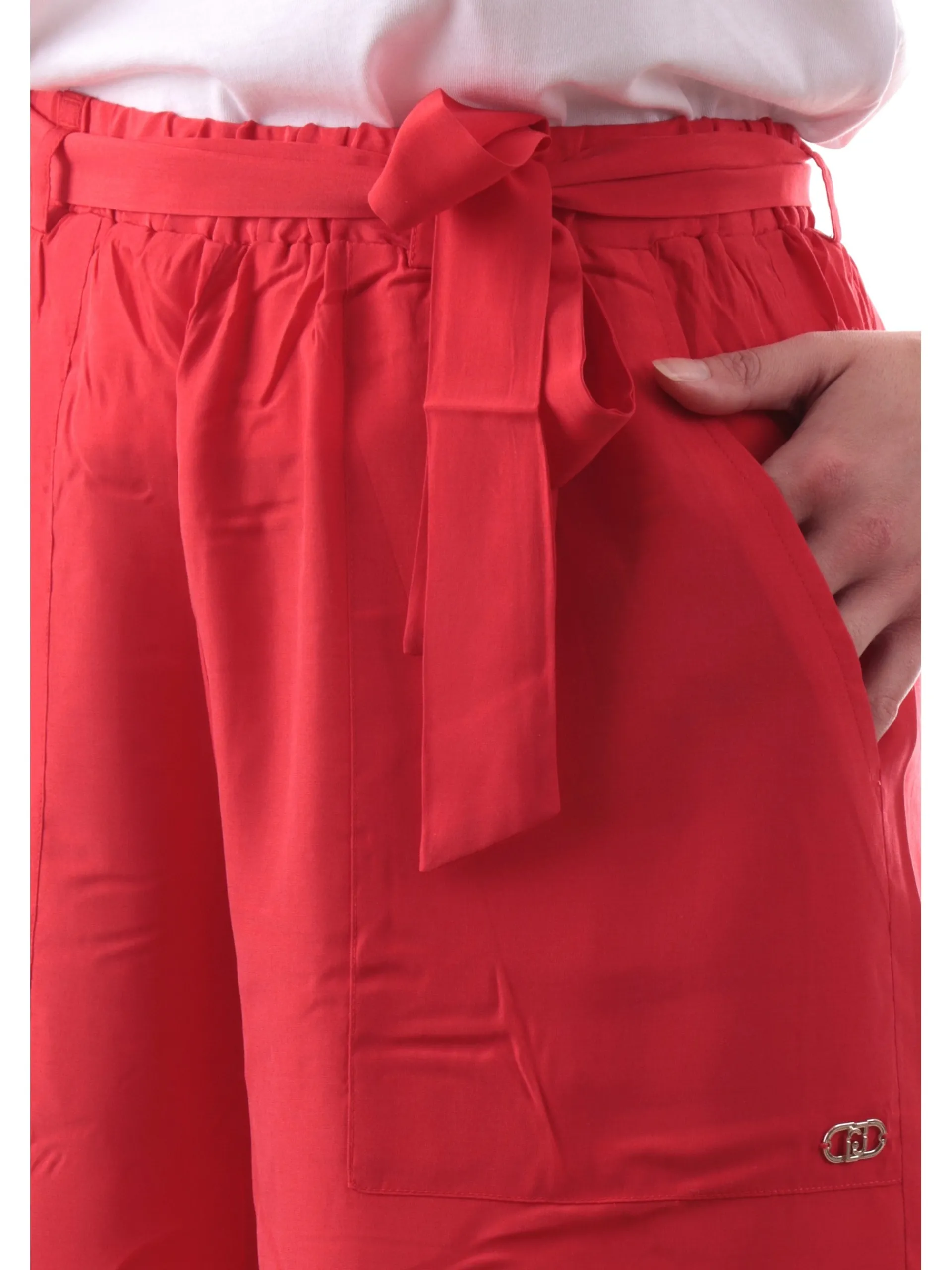 LIU JO MILANO Shorts*Pantaloncini Liu Jo rossi con cintura da donna Woven VA5172T2920
