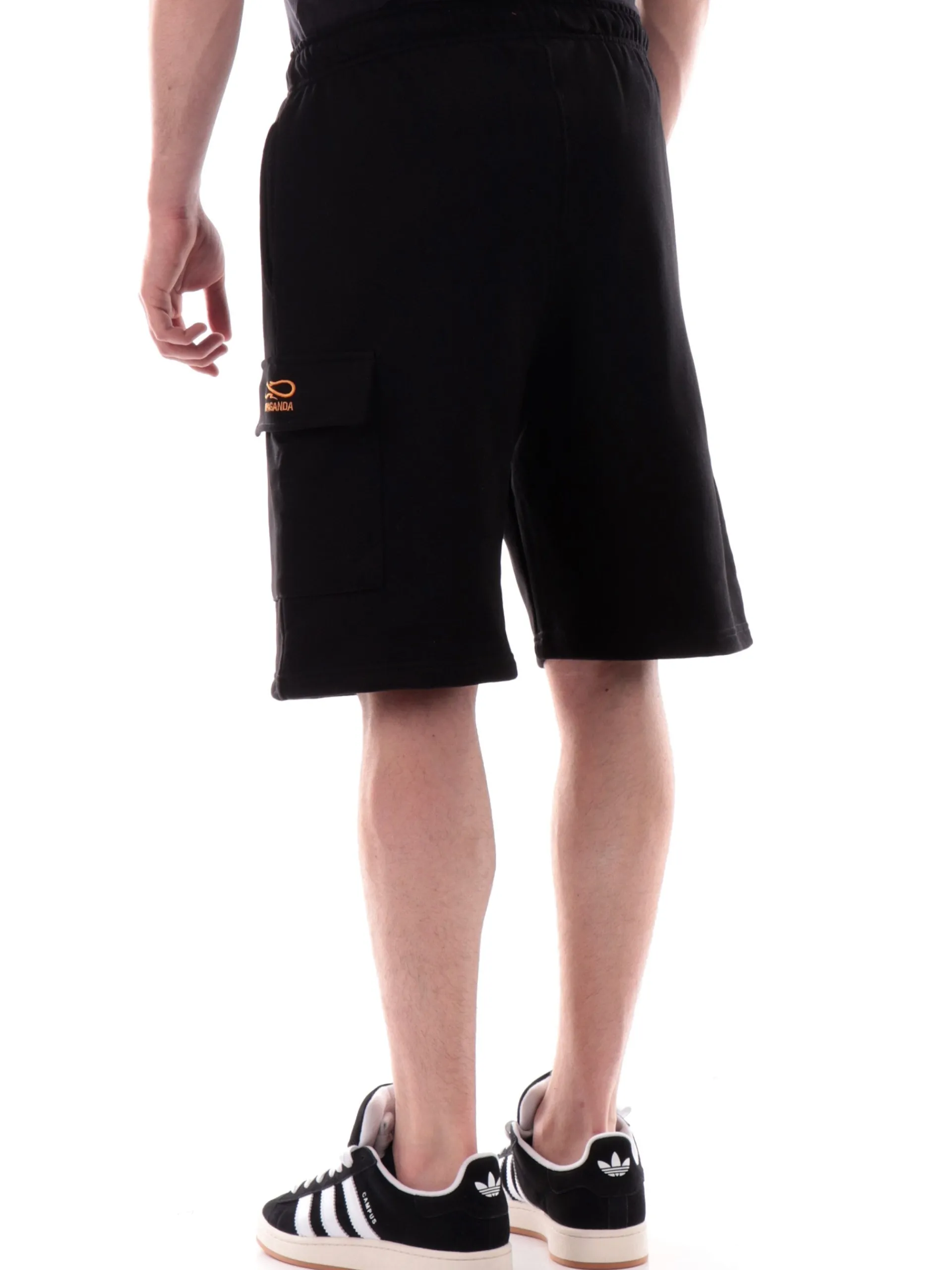PROPAGANDA Bermuda*Pantaloncini neri da uomo Logo Embroidery 25SSPRBR