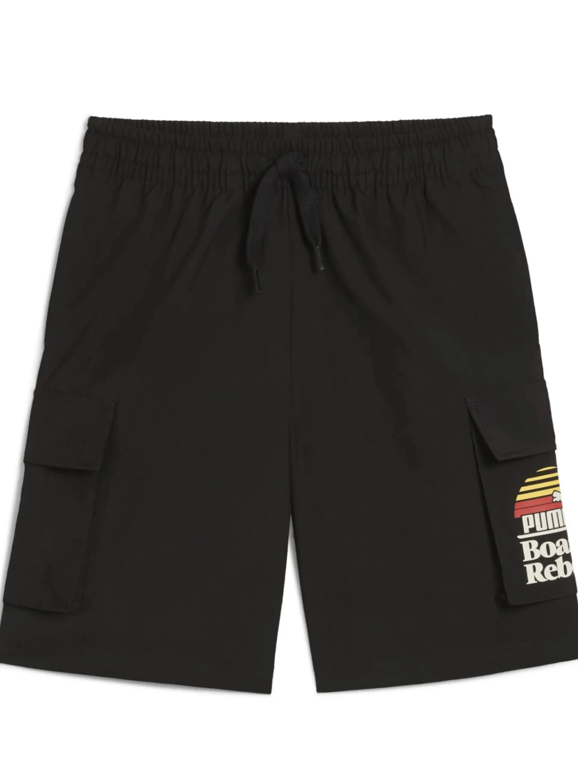 PUMA Bermuda*Pantaloncini cargo neri da bambino tessuto tecnico 685154