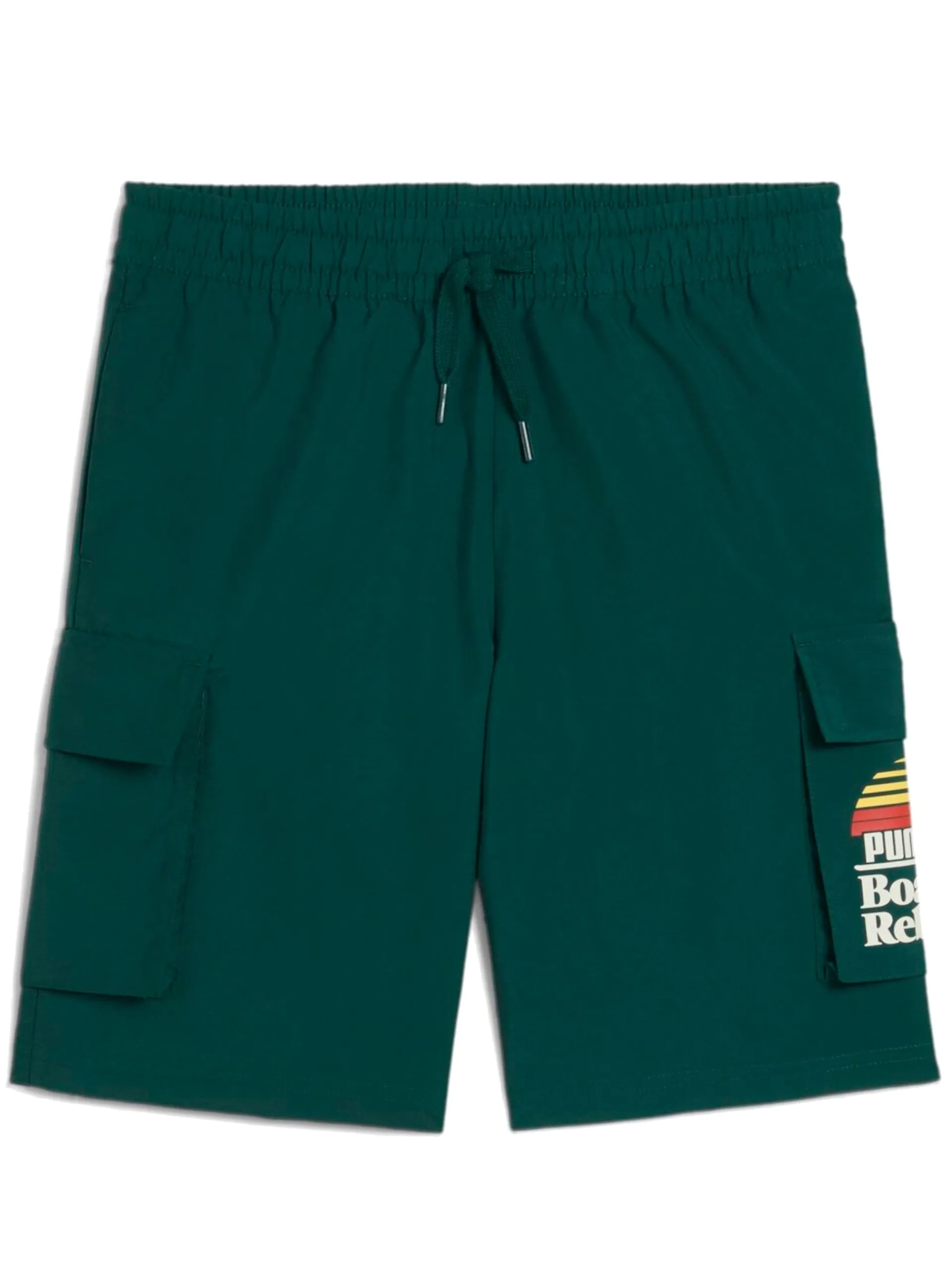 PUMA Bermuda*Pantaloncini cargo verdi da bambino tessuto tecnico 685154