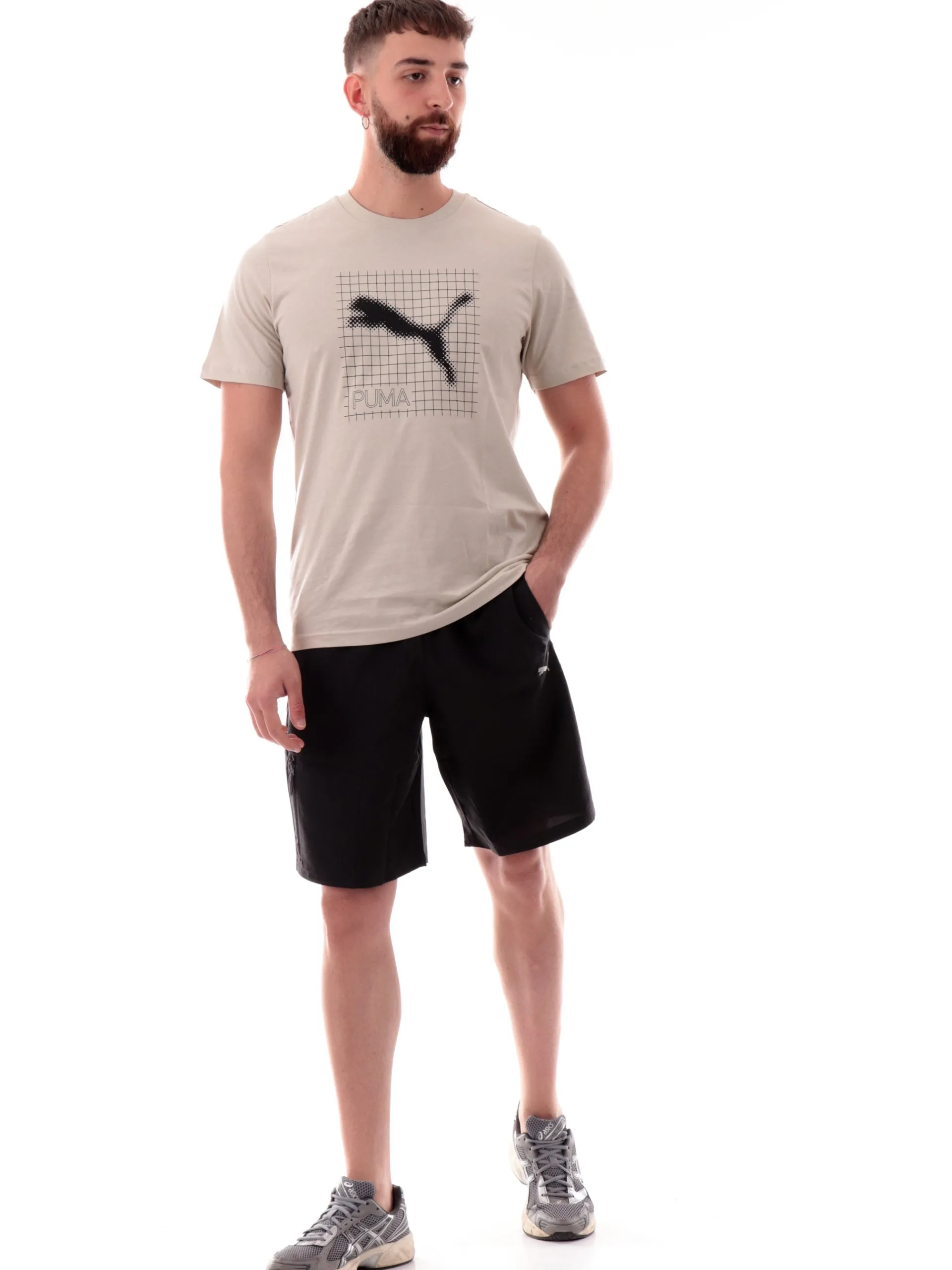 PUMA Bermuda*Pantaloncini Tech neri da uomo tessuto tecnico 684610