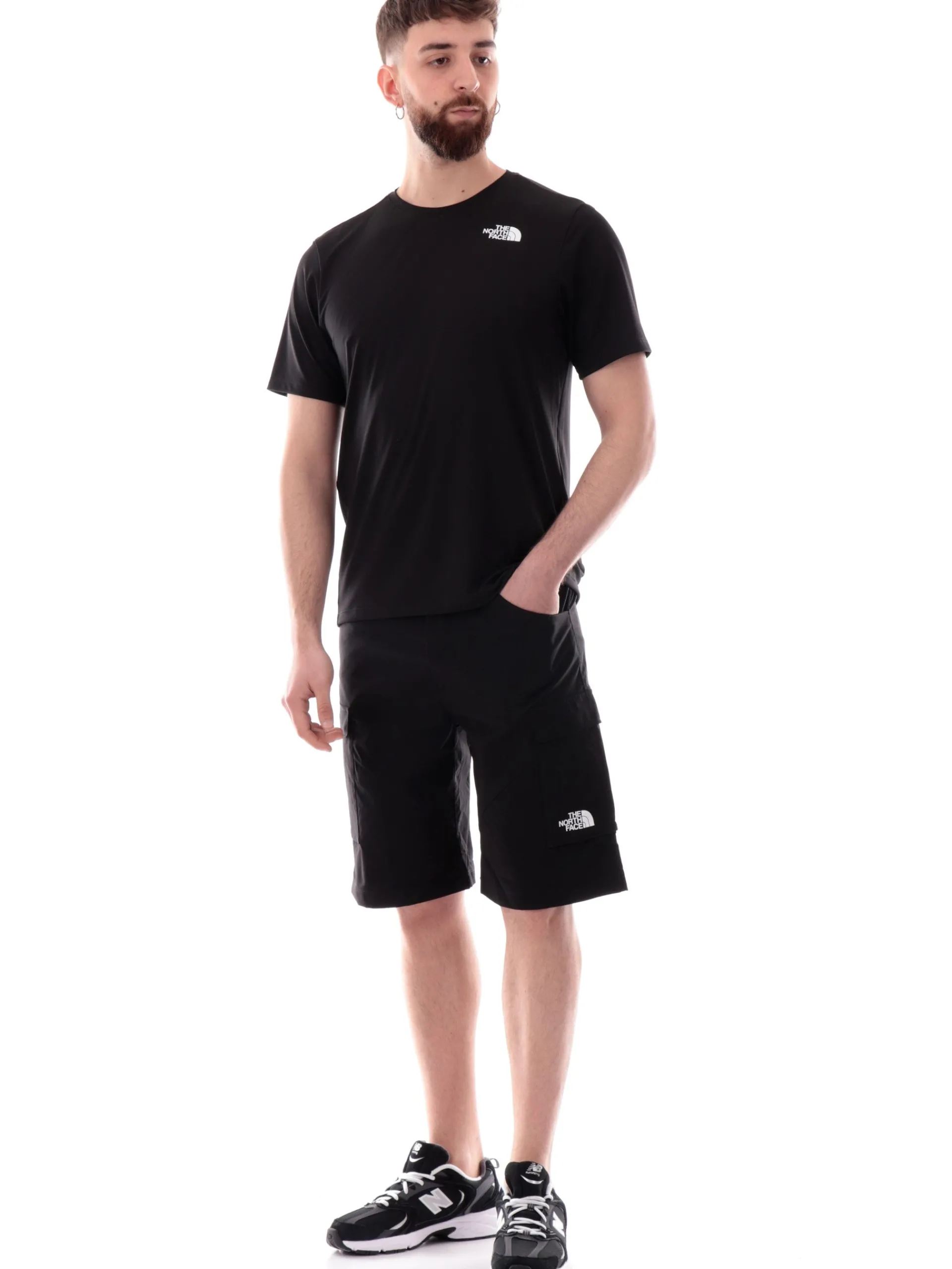 THE NORTH FACE Bermuda*Pantaloncini trekking North Face neri da uomo Exploration Cargo NF0A8BGG