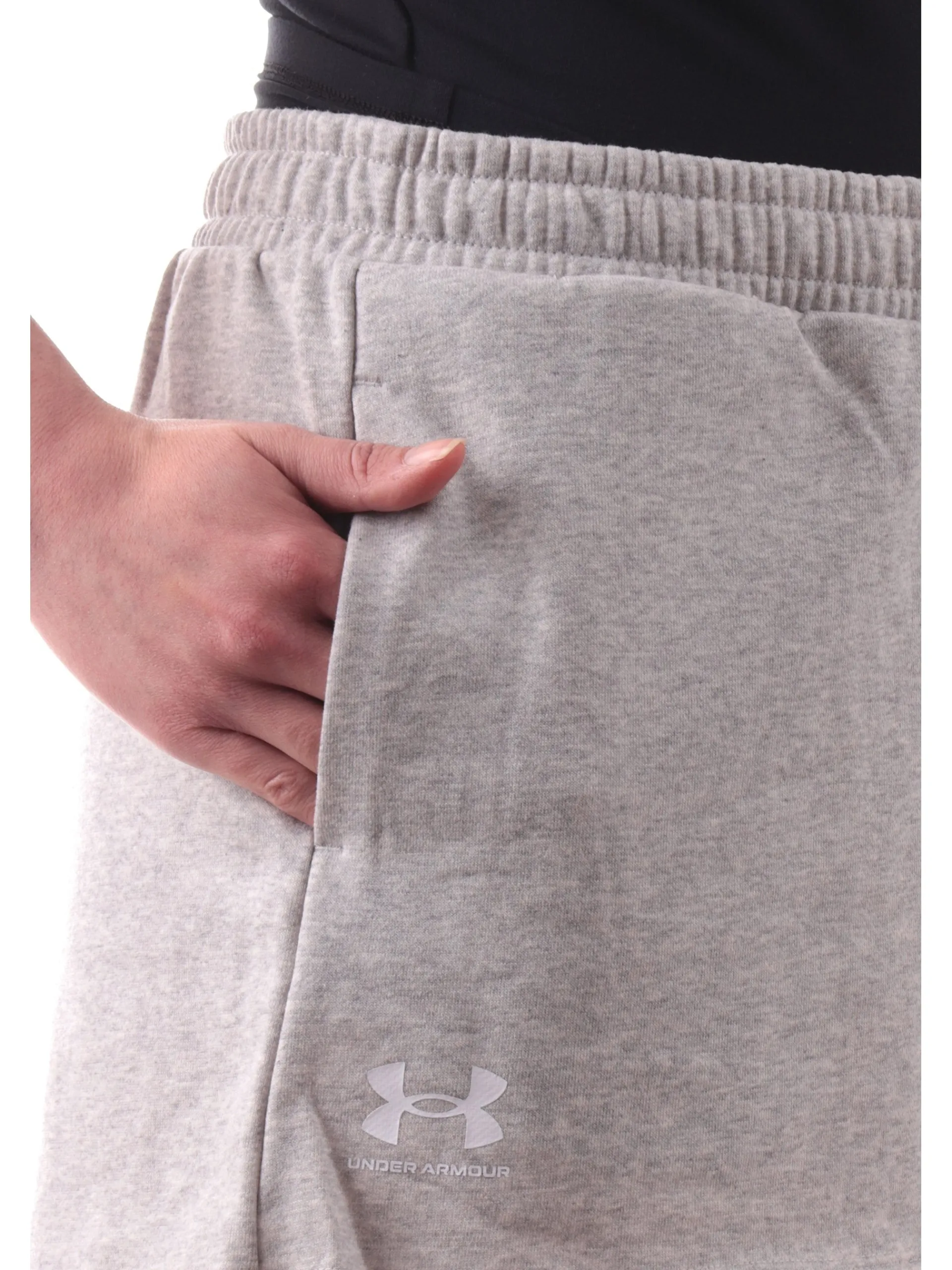 UNDER ARMOUR Shorts*Pantaloncini grigi Rival Terry da donna con logo 13896570