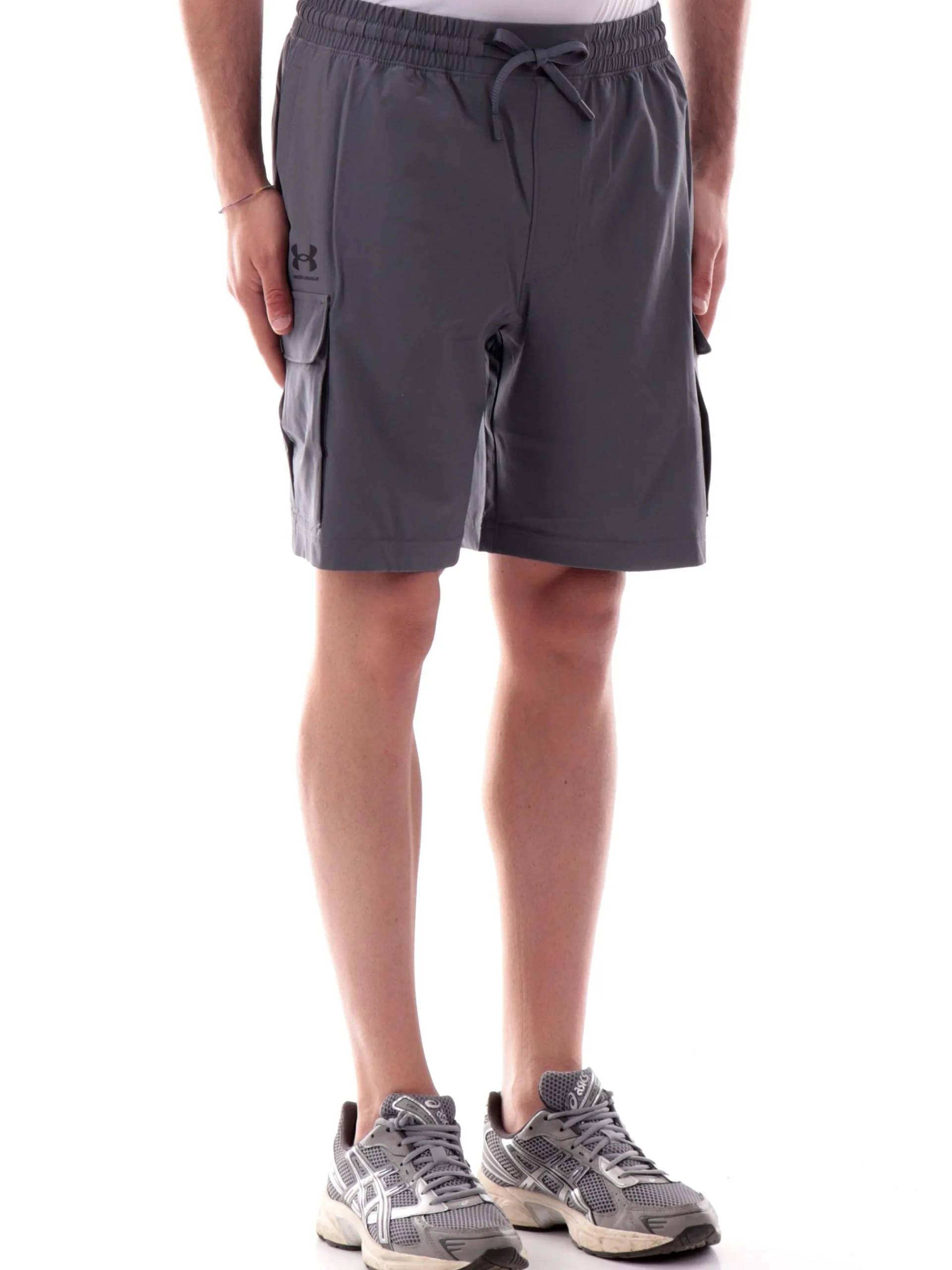 UNDER ARMOUR Bermuda*Pantaloncini cargo grigi da uomo tessuto tecnico 13865600