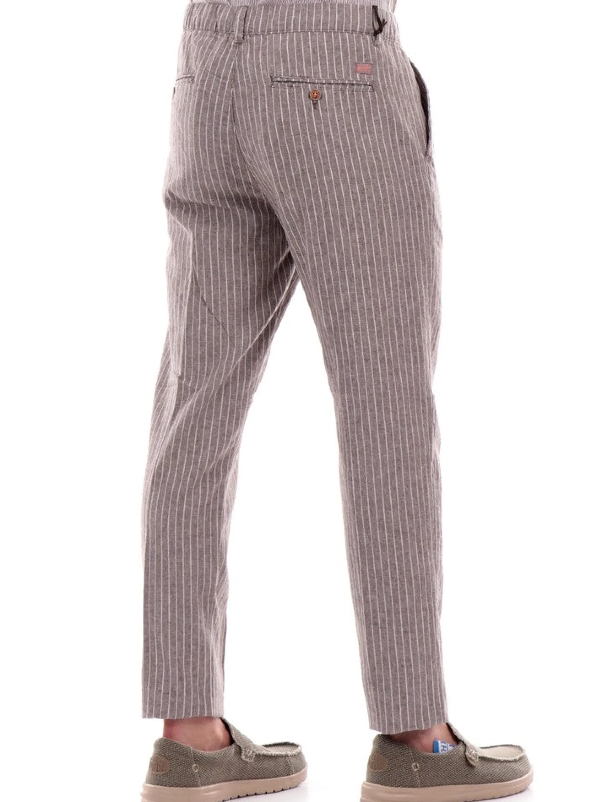 YES ZEE Pantaloni*Pantaloni a righe grigi da uomo P683PQ002