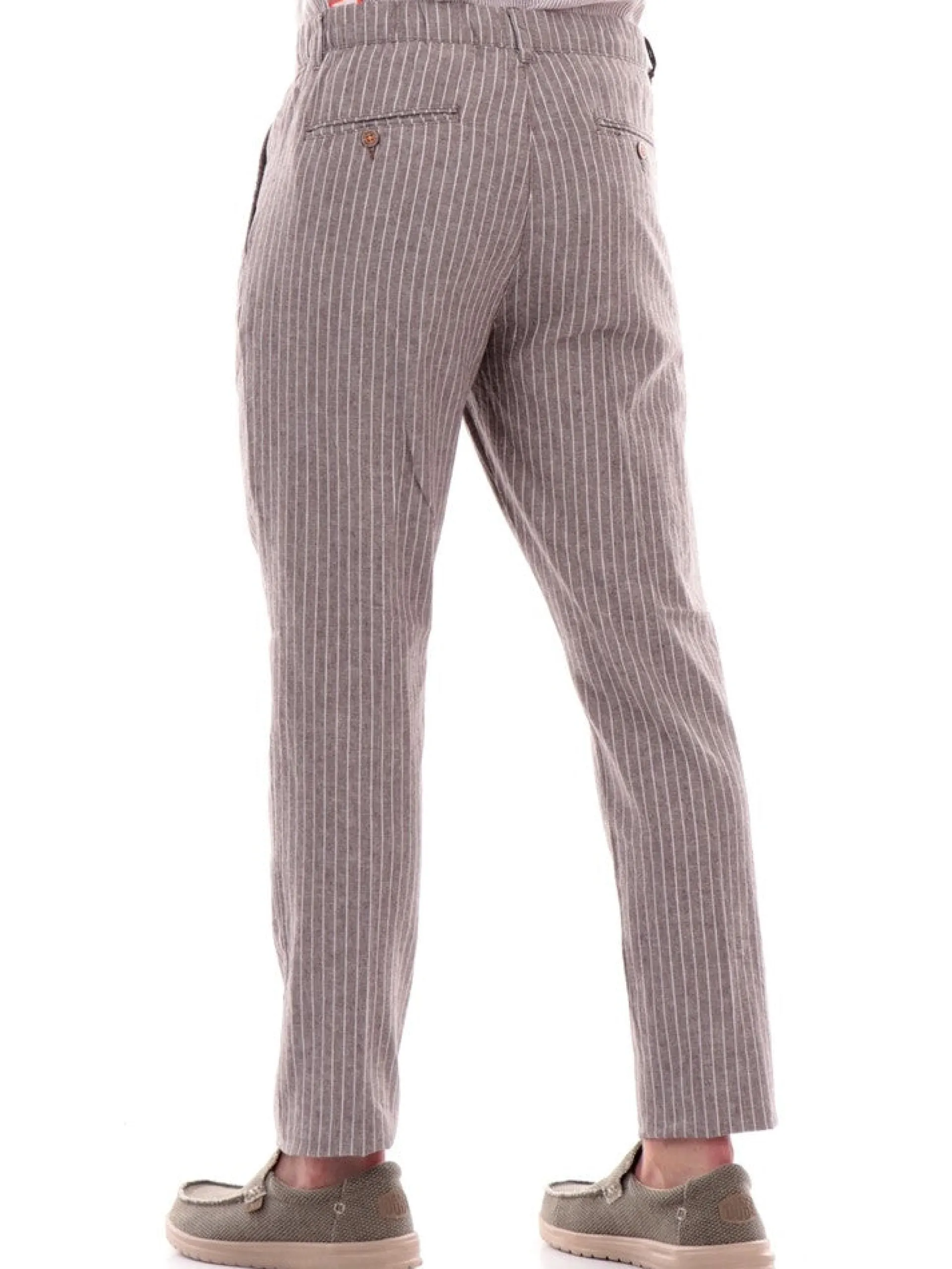 YES ZEE Pantaloni*Pantaloni a righe grigi da uomo P683PQ002