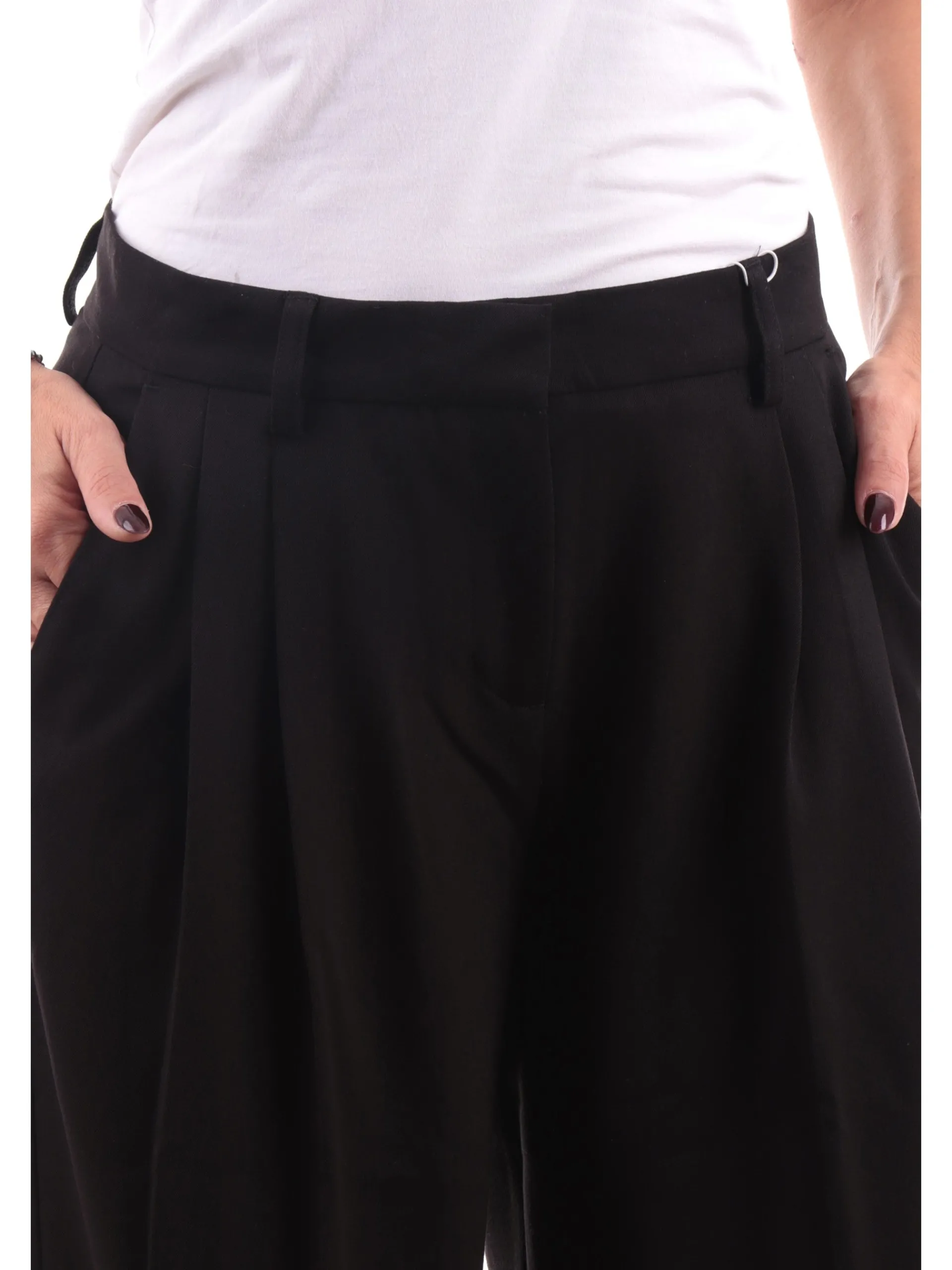 ONLY Pantaloni*Pantaloni a zampa con risvolto neri da donna Straight 15300647