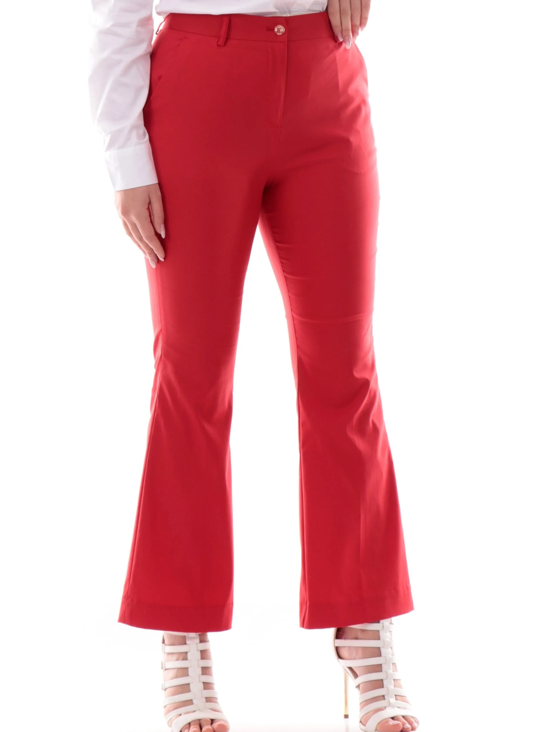 YES ZEE Pantaloni*Pantaloni a zampa rossi da donna P323KD00