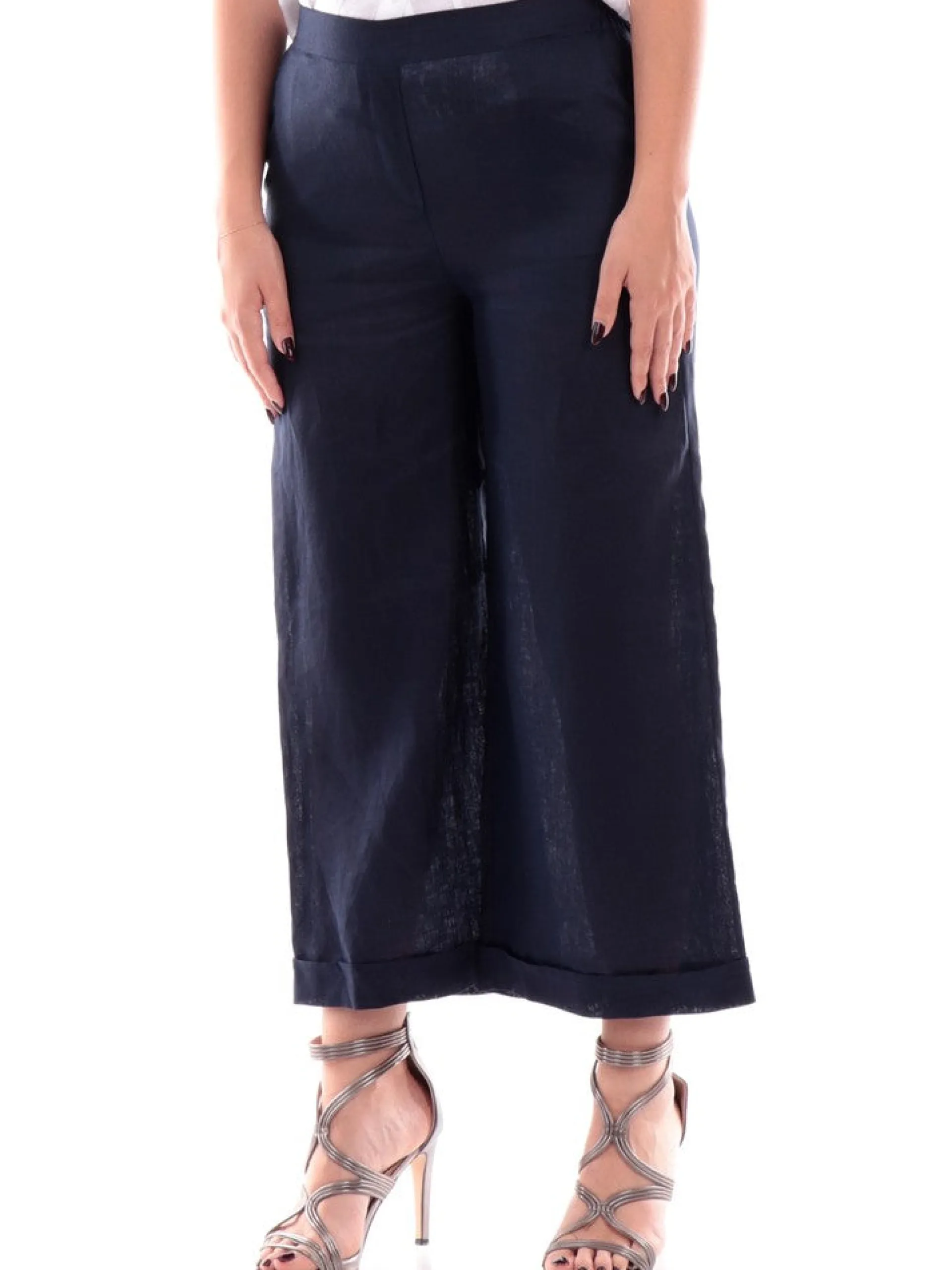 ANIS Pantaloni*Pantaloni blu lino da donna 2431386