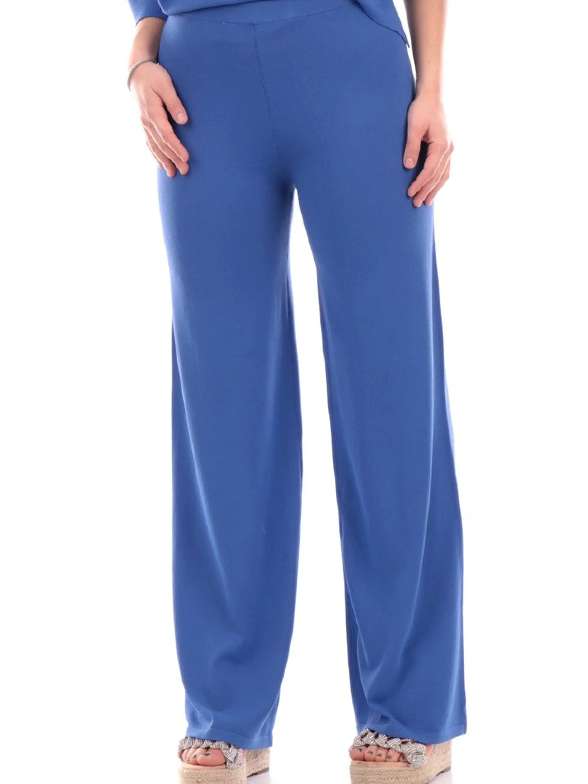 ANIS Pantaloni*Pantaloni da Donna in morbida maglina elasticizzata a palazzo 2416085