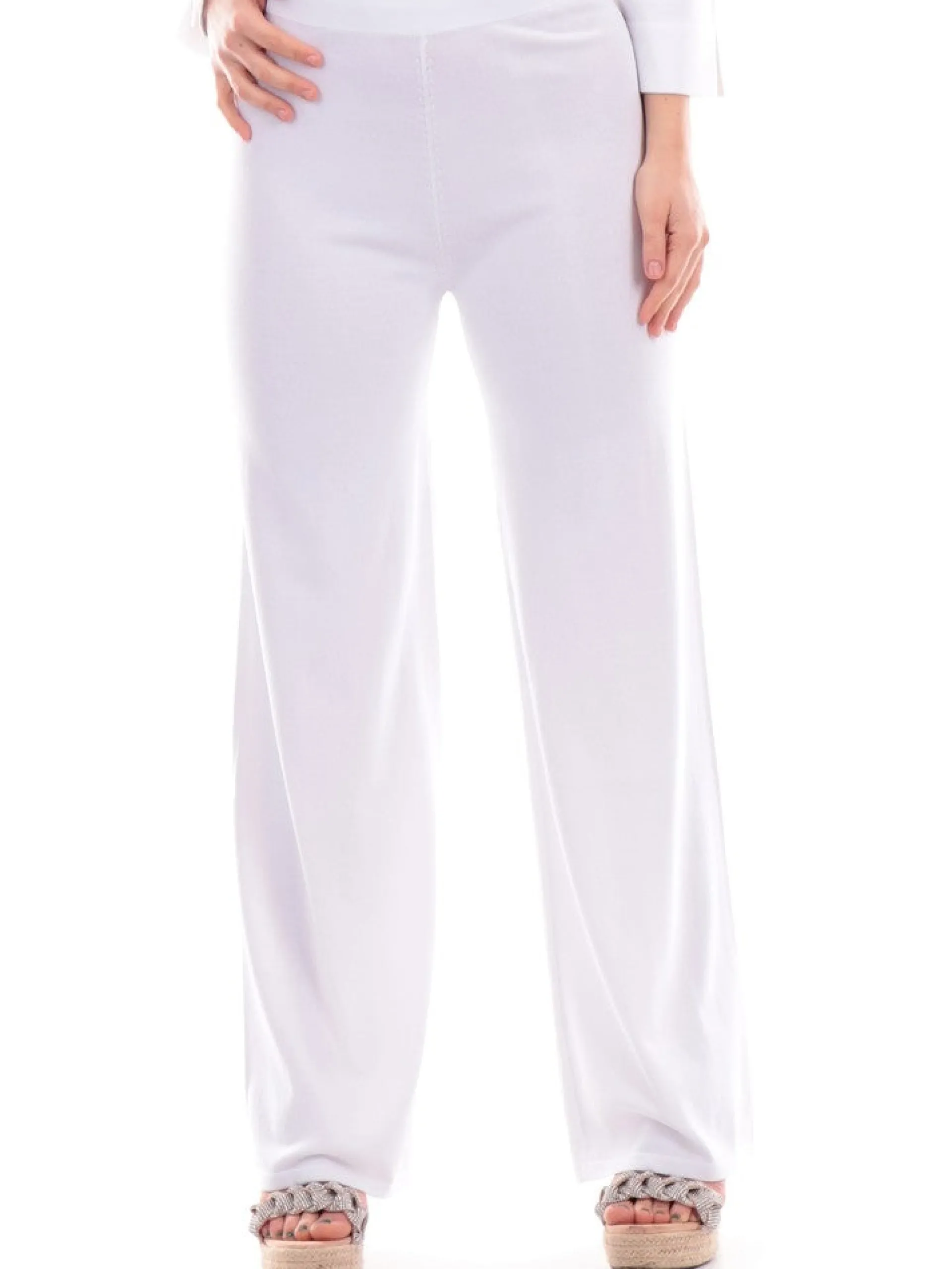 ANIS Pantaloni*Pantaloni White bianchi da Donna a palazzo 2416085