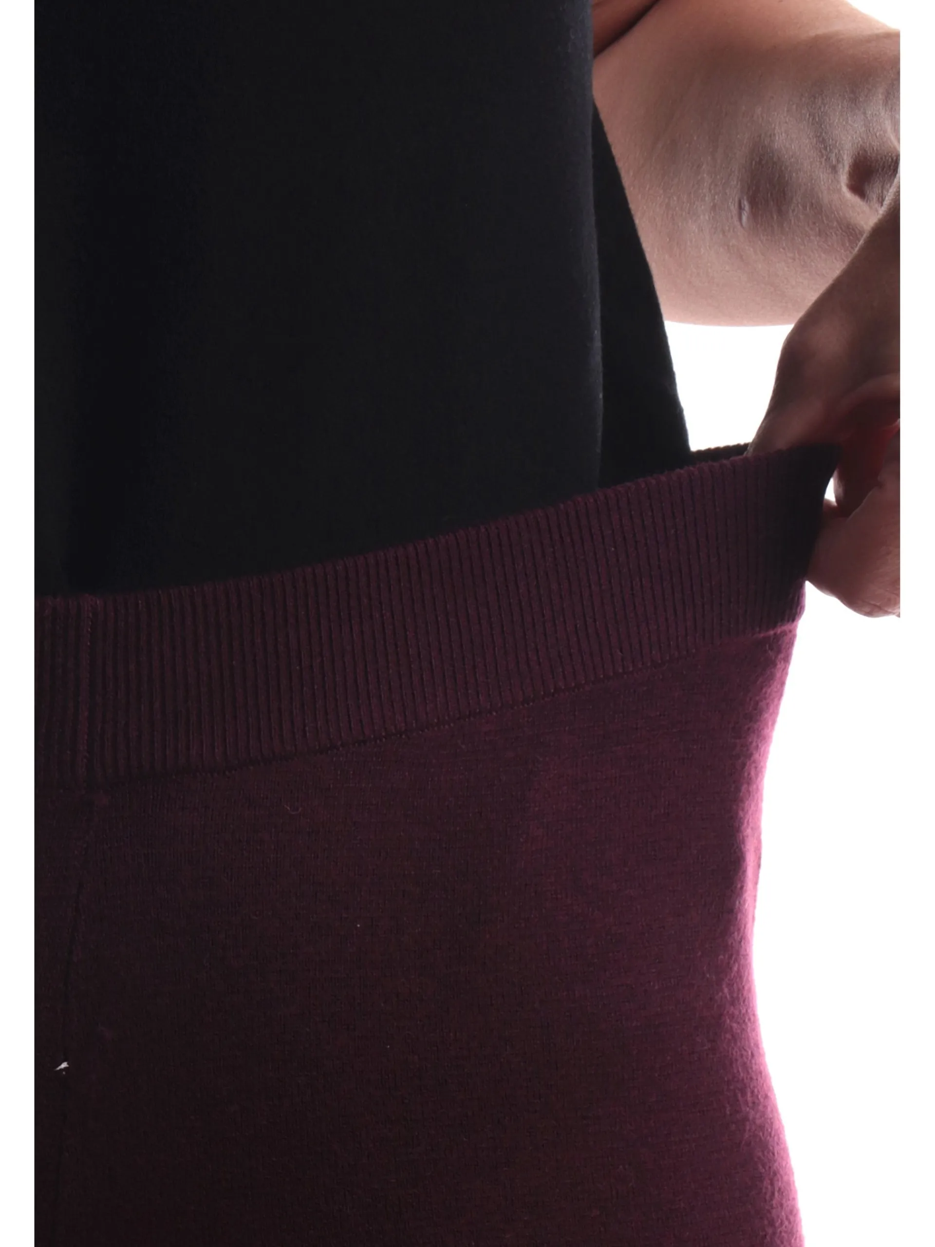 ANIS Pantaloni*Pantaloni White Bordeaux da Donna realizzati in maglia con elastico 245W1336