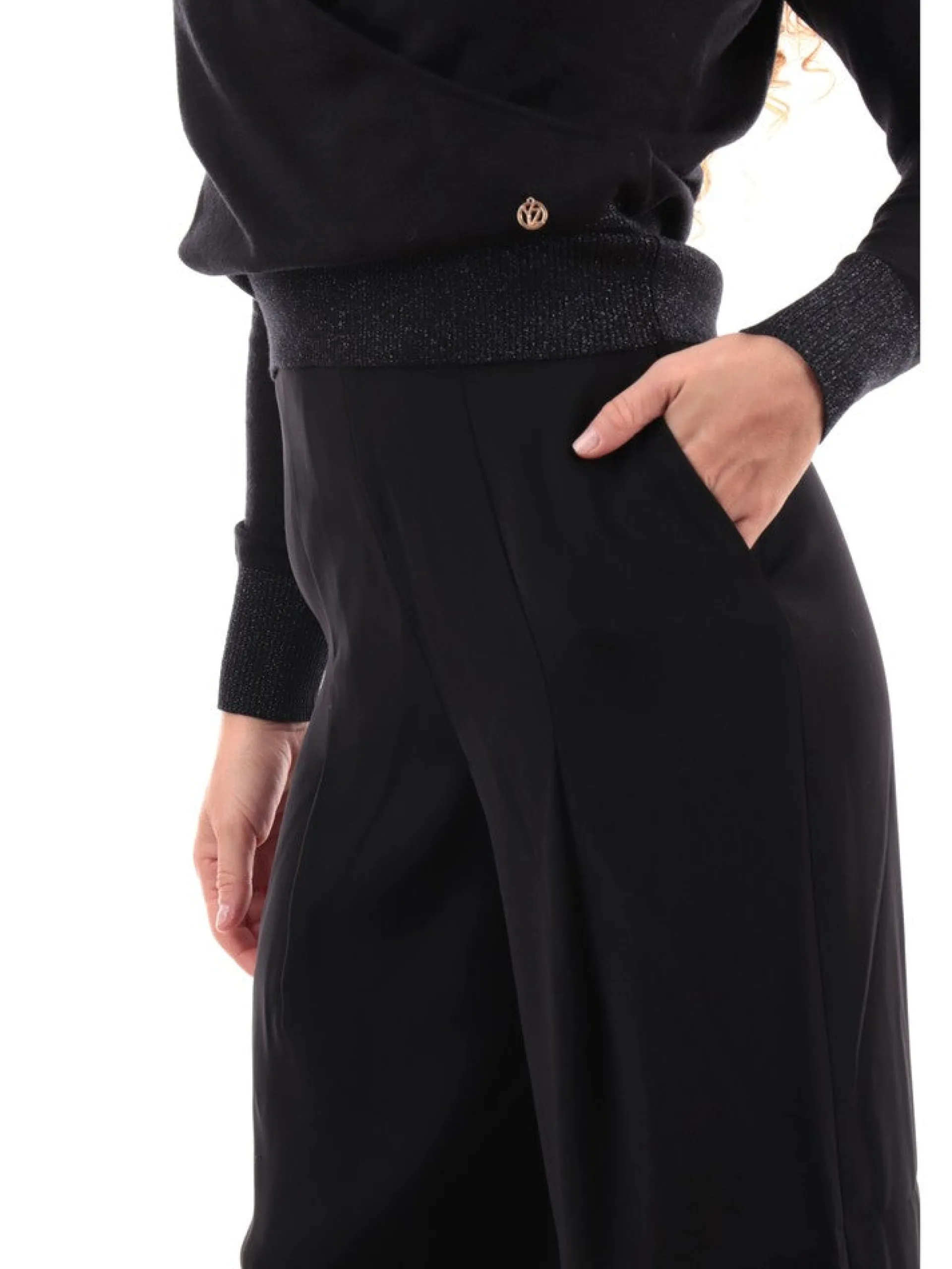 ARMANI EXCHANGE Pantaloni*Pantaloni neri da donna a zampa 8NYP65YNVCZ
