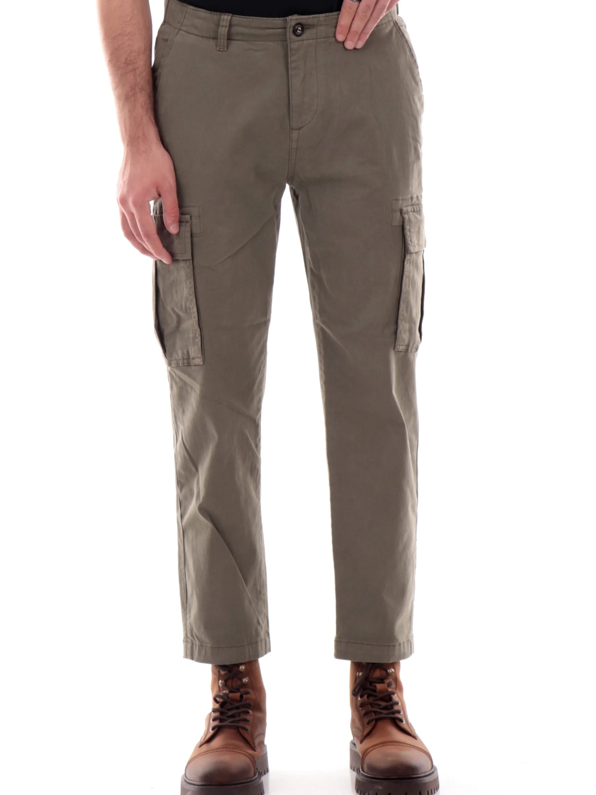 IMPURE Pantaloni*Pantaloni cargo verdi da uomo NASH