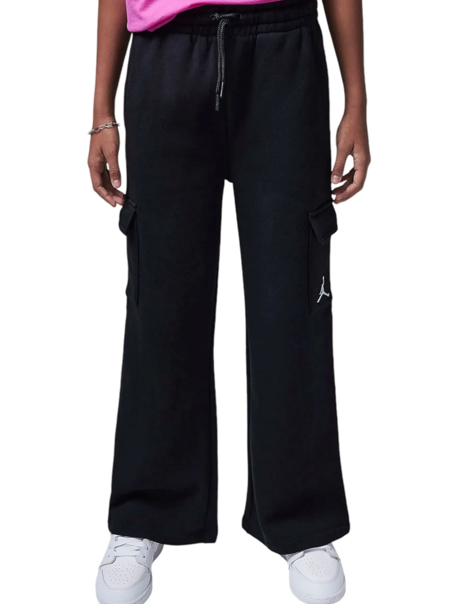 NIKE JORDAN Pantaloni*Pantaloni cargo Jordan neri da bambina a zampa 45D351