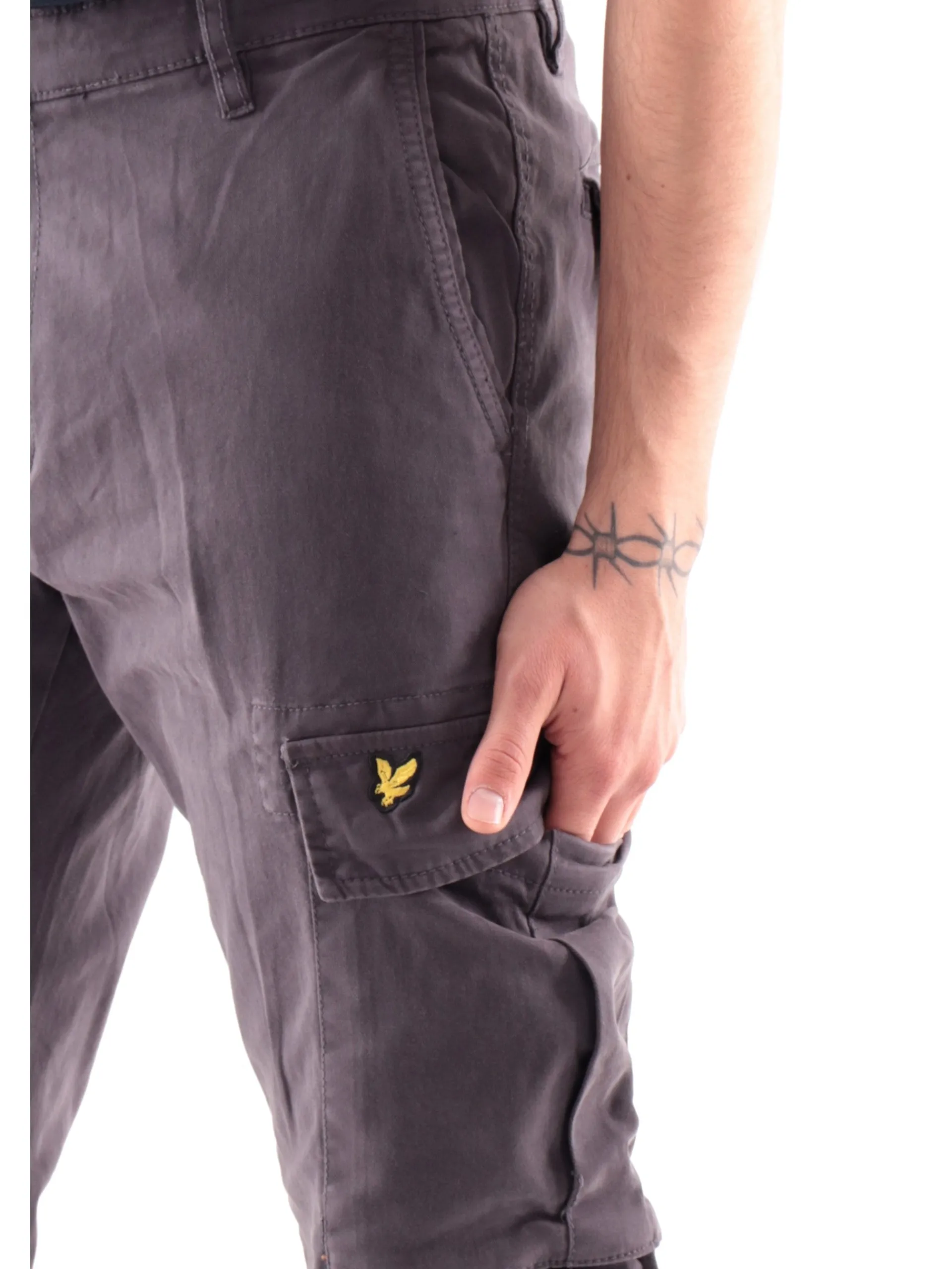 LYLE & SCOTT Pantaloni*Pantaloni cargo Lyle Scott grigi da uomo tasconi TR2109ITA